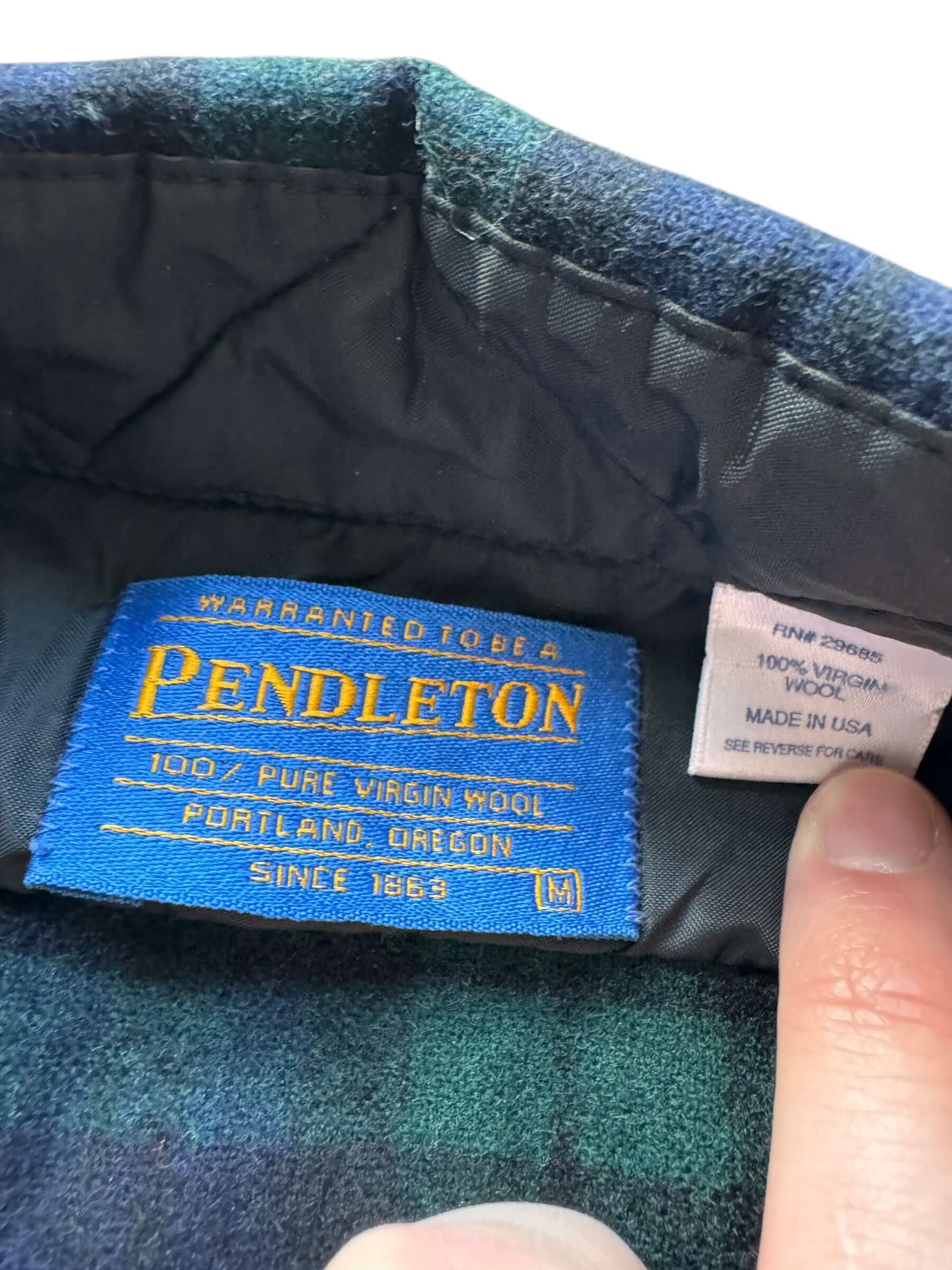 Tag on Pendleton Black Watch Tartan Flannel SZ M