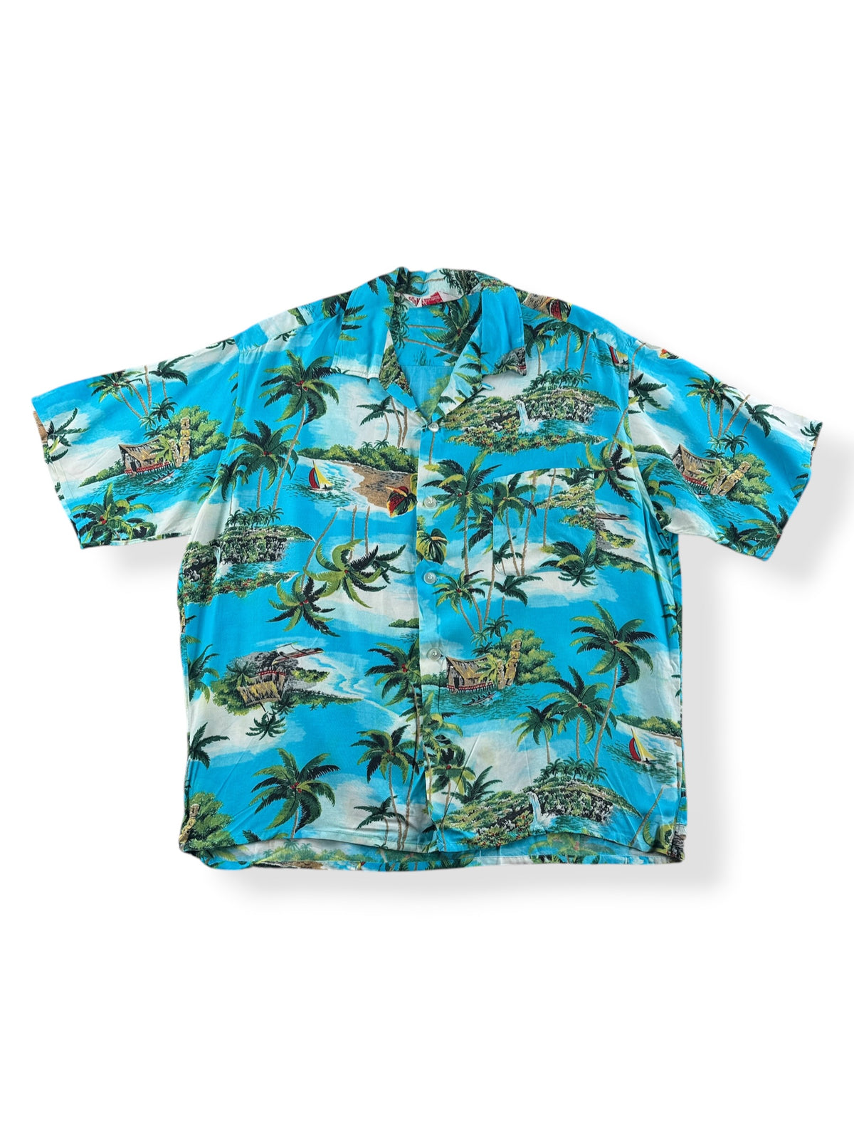 Front of Vintage Kuonakakai Aloha Shirt SZ L