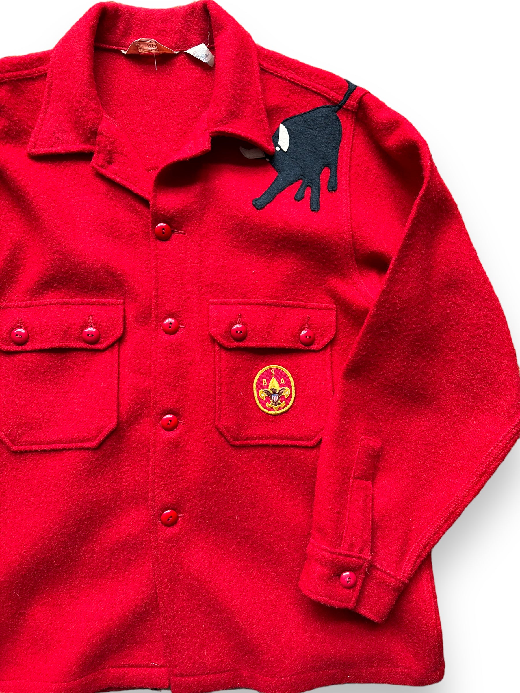 Vintage boy scout on sale red wool jacket