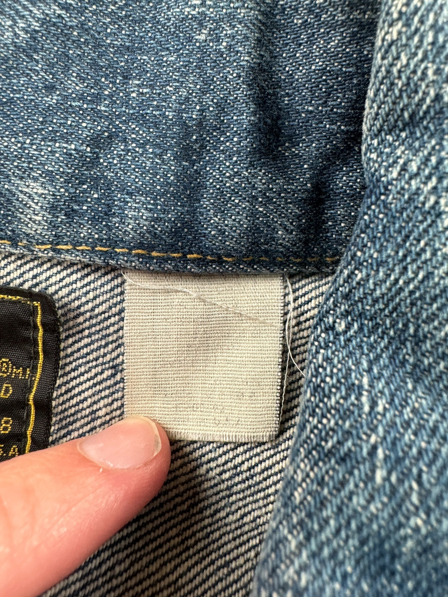 Tag on Vintage Dark Lee Sanforized Denim Jacket SZ M