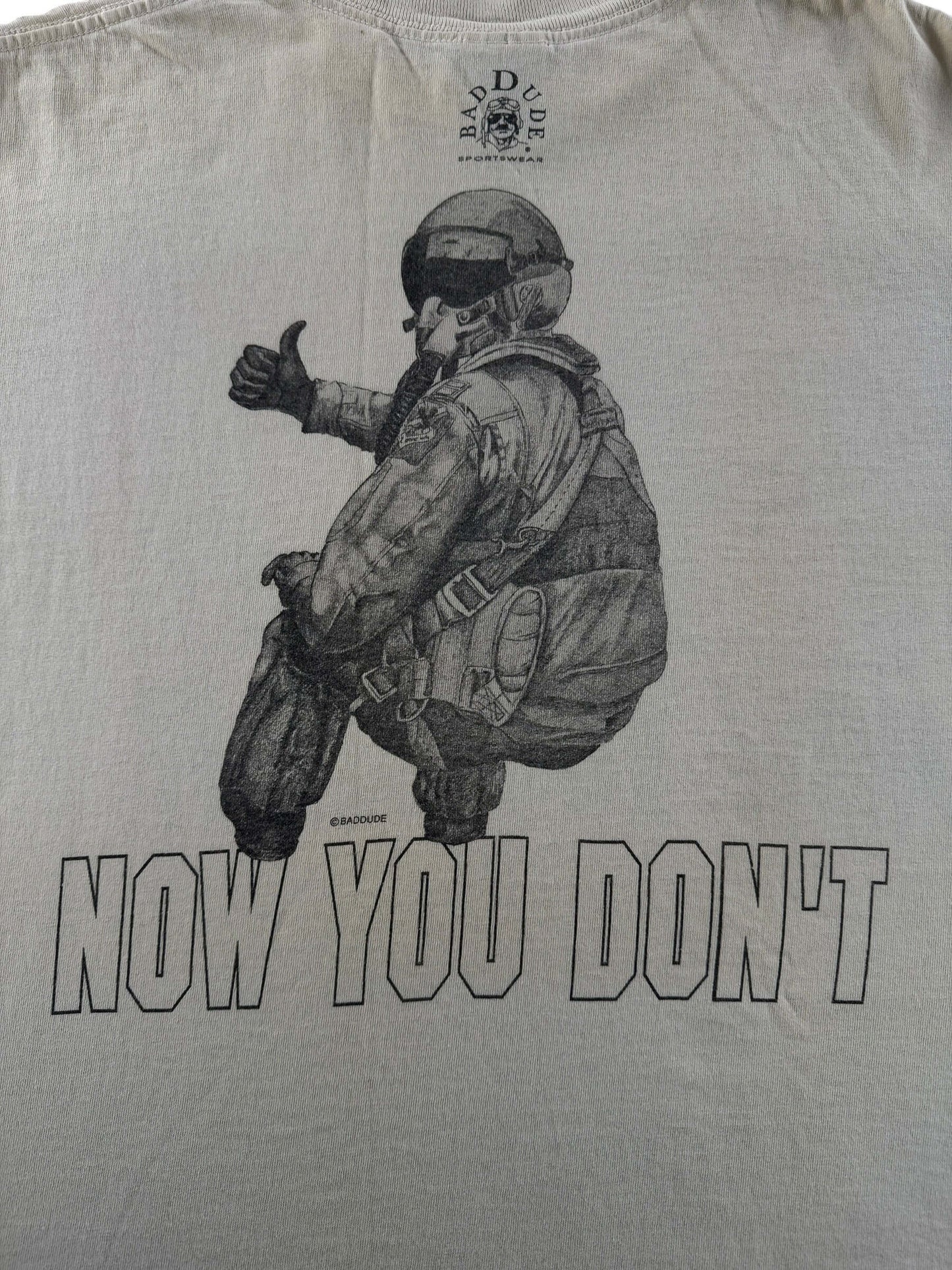 Back Graphic of Vintage F-117A Now You See It Now You Don't Tee SZ L