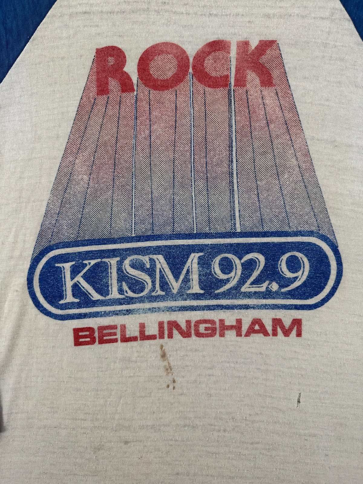 Front graphic on Vintage Bellingham Rock Raglan Tee SZ L (Fits M)