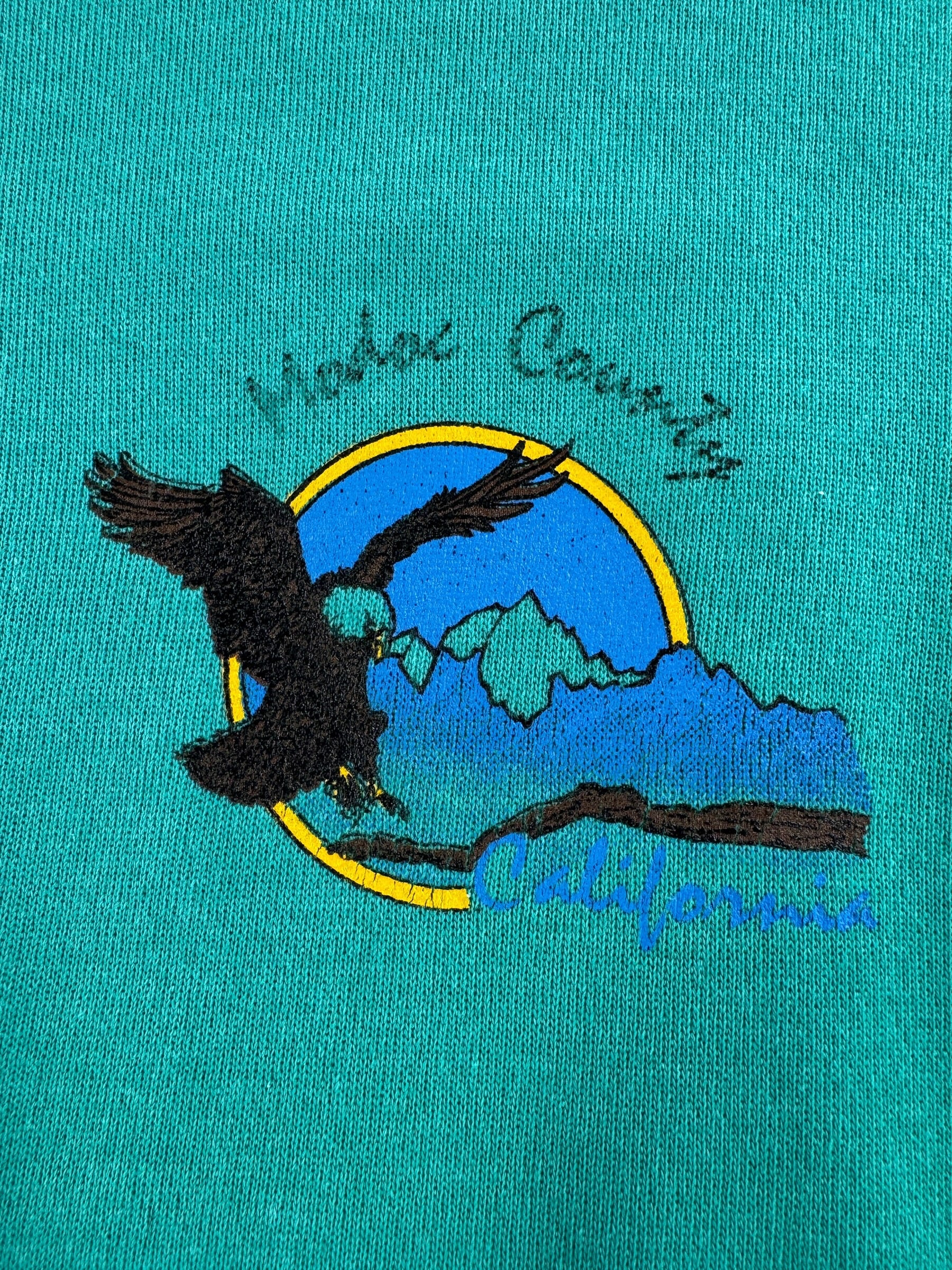 Front graphic on Vintage California Eagle Crewneck SZ L