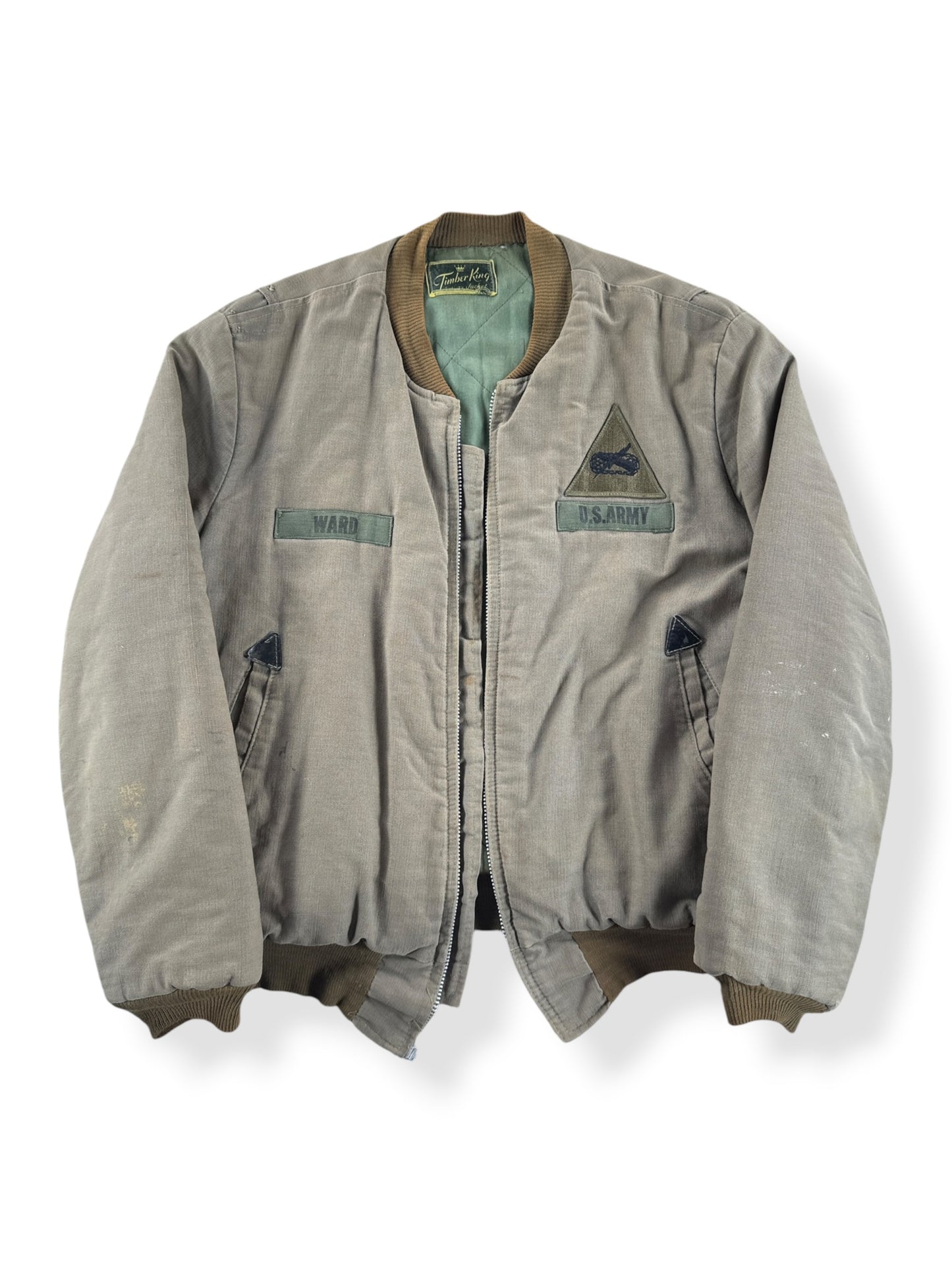Front of Vintage Civilian Tanker Jacket SZ L - AS IS