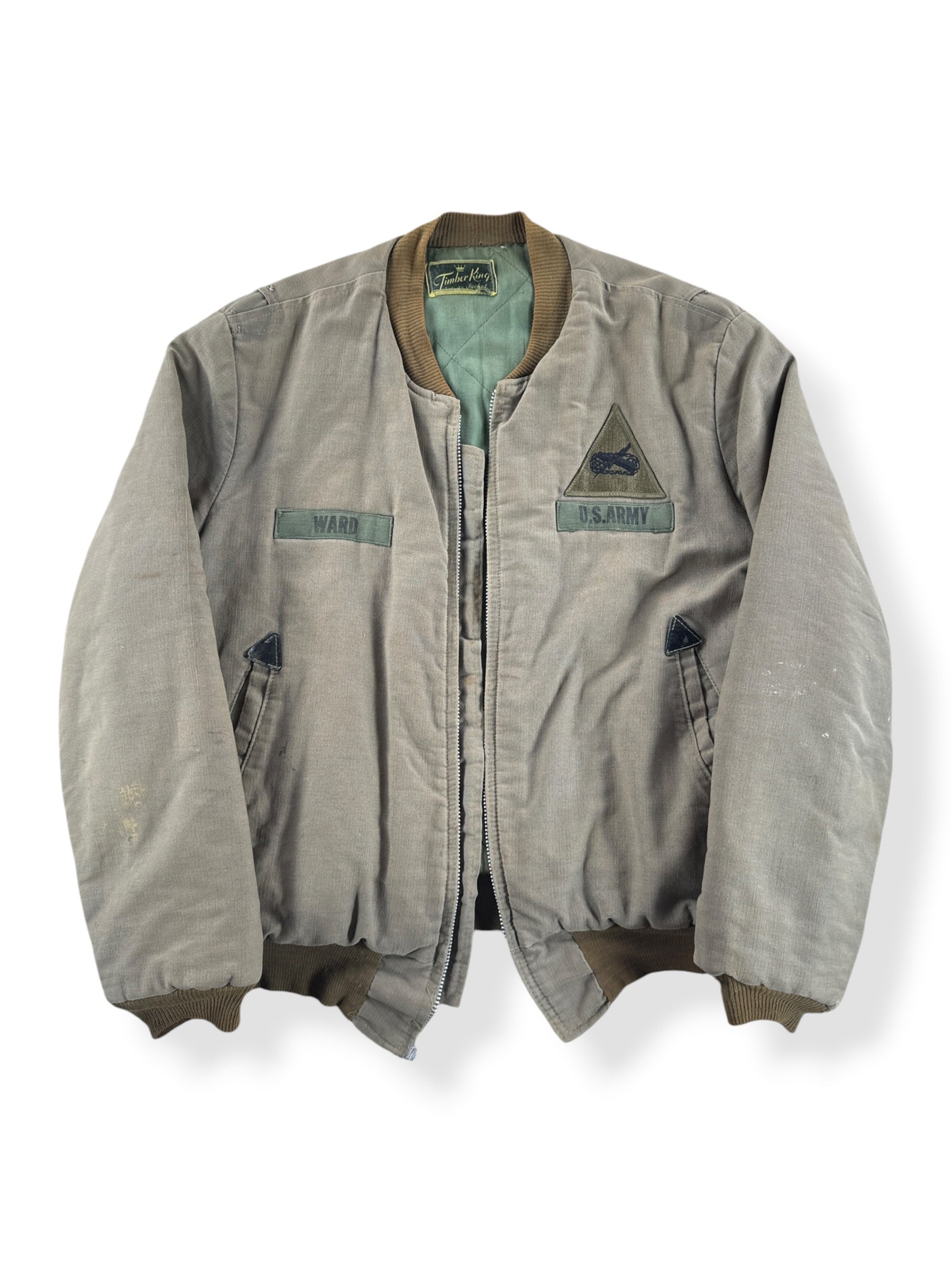 Front of Vintage Civilian Tanker Jacket SZ L - AS IS