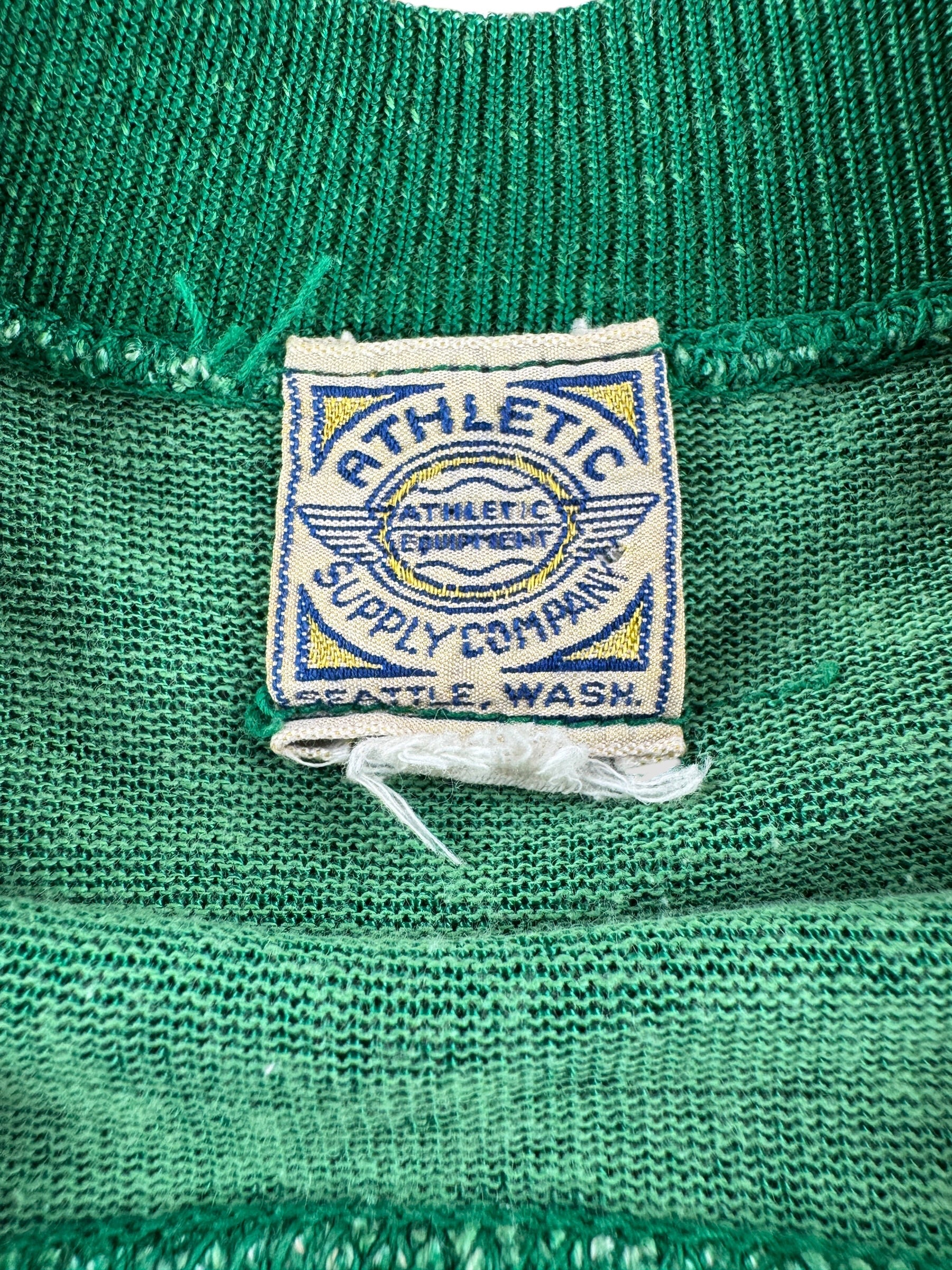 Label on Vintage 50s Shingle Weavers Durene Jersey SZ XS