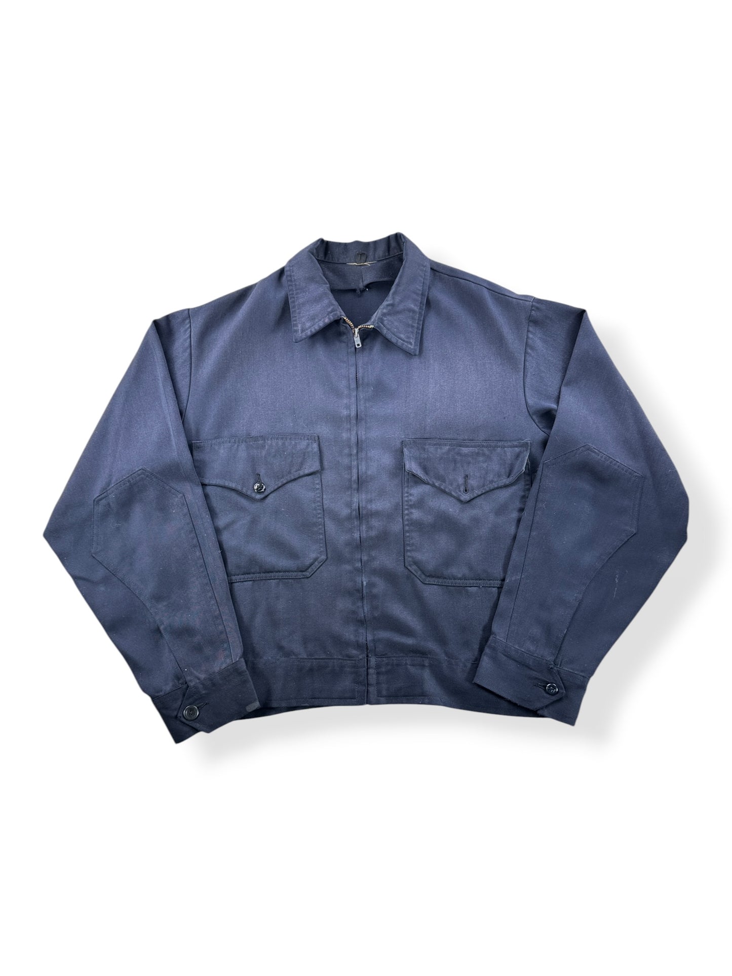 Front of Vintage Mr. 2 Ply Rayon Gas Station Jacket SZ XL