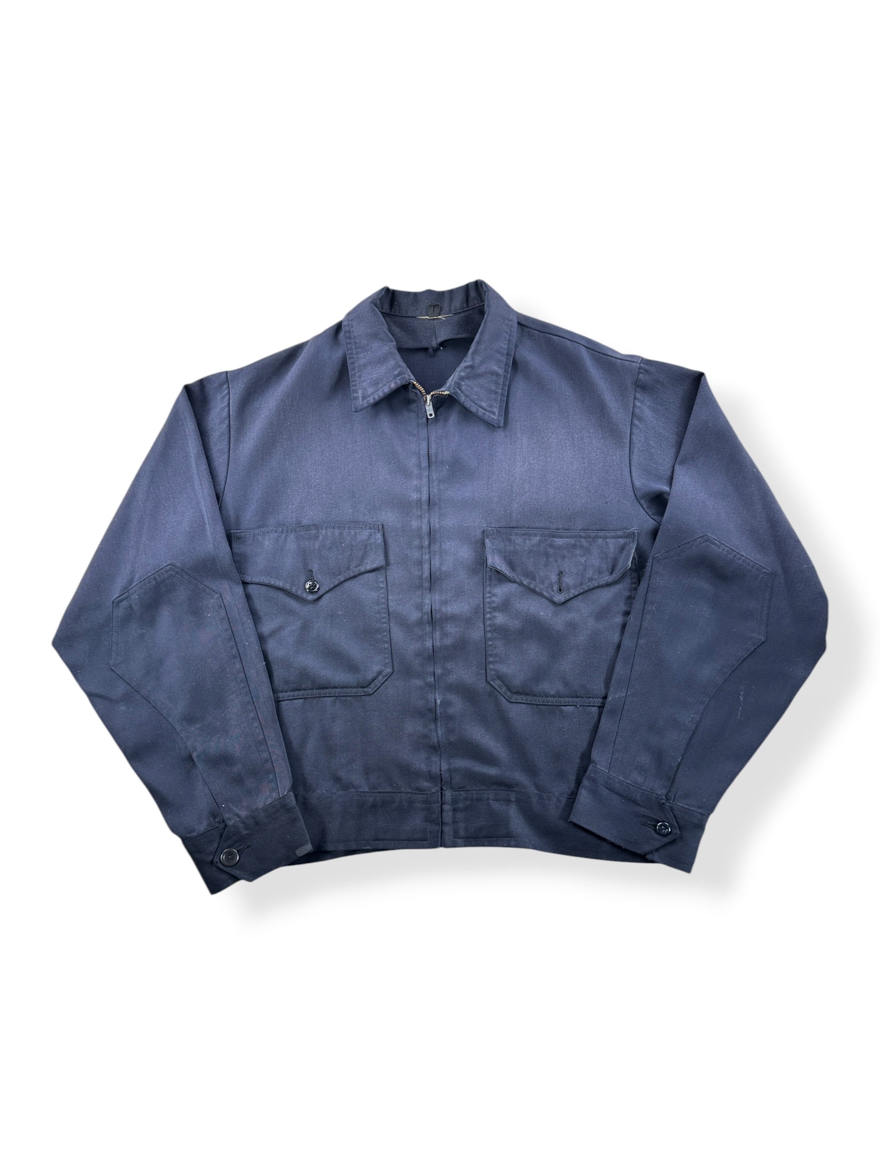 Front of Vintage Mr. 2 Ply Rayon Gas Station Jacket SZ XL