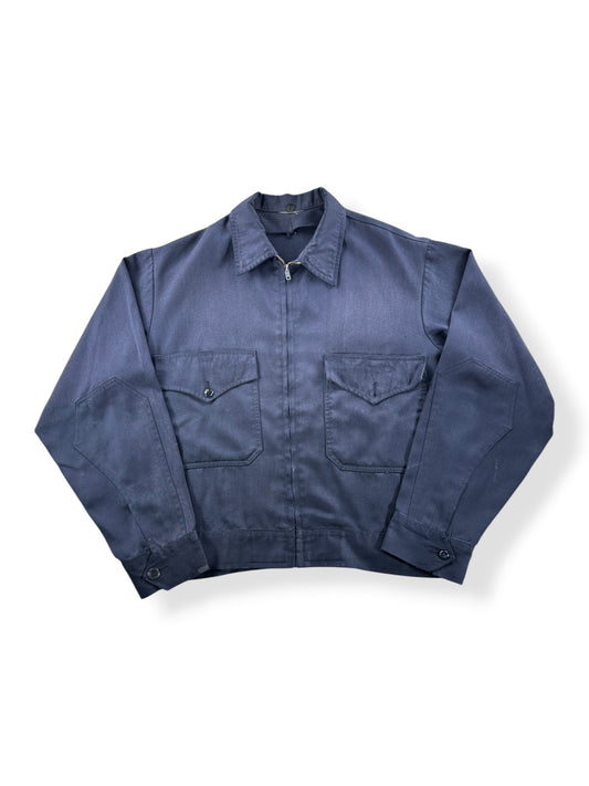 Front of Vintage Mr. 2 Ply Rayon Gas Station Jacket SZ XL