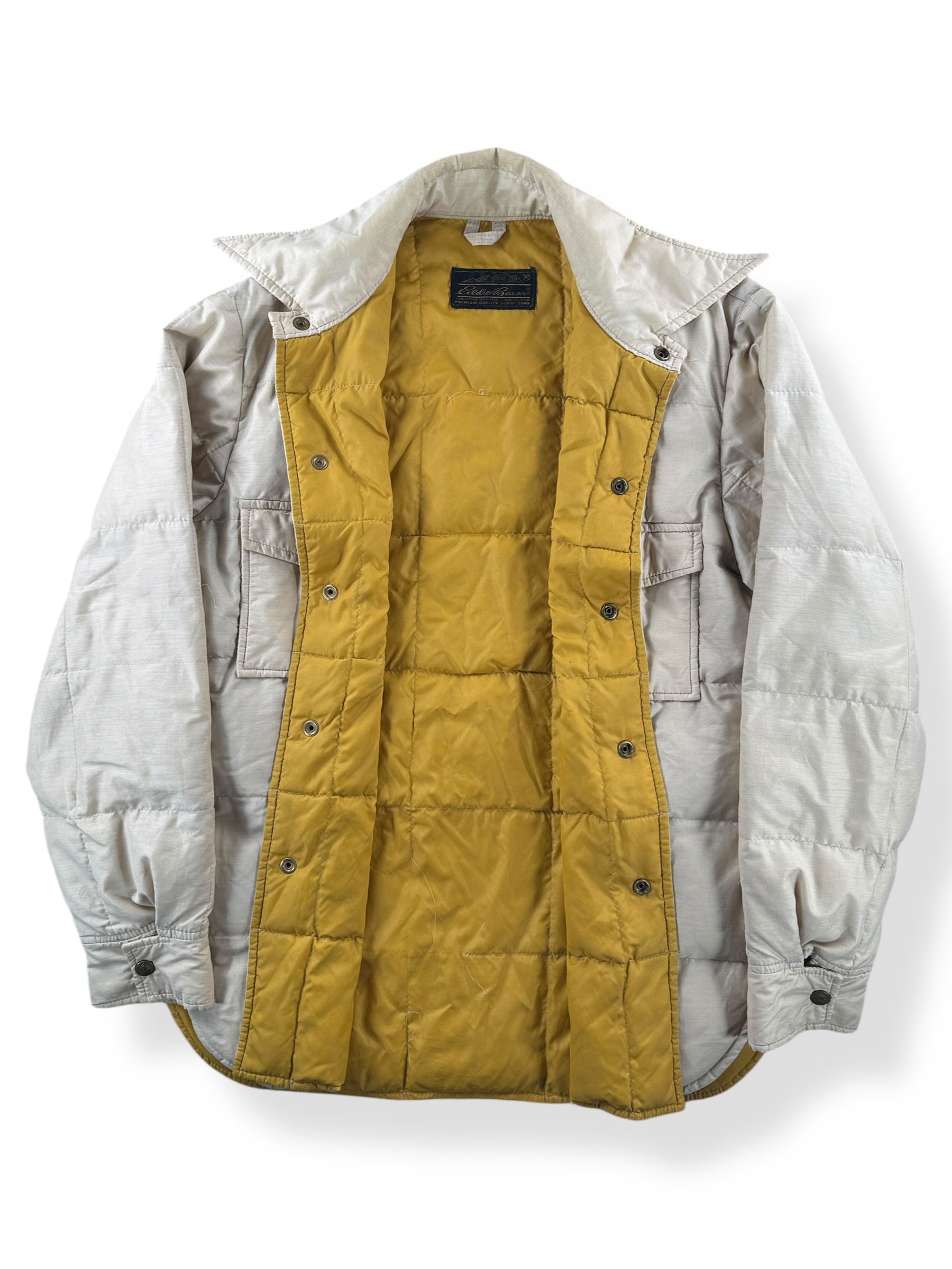 Inside of Vintage Eddie Bauer Down Shacket SZ L