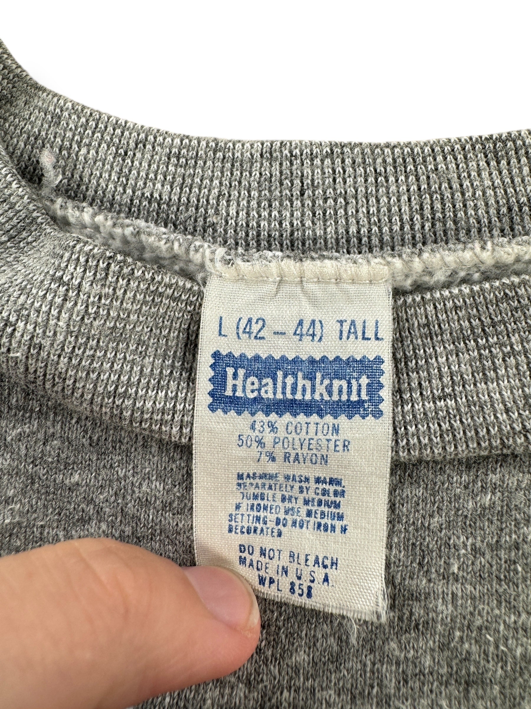 Tag on Vintage Healthknit Heather Grey Crewneck SZ S