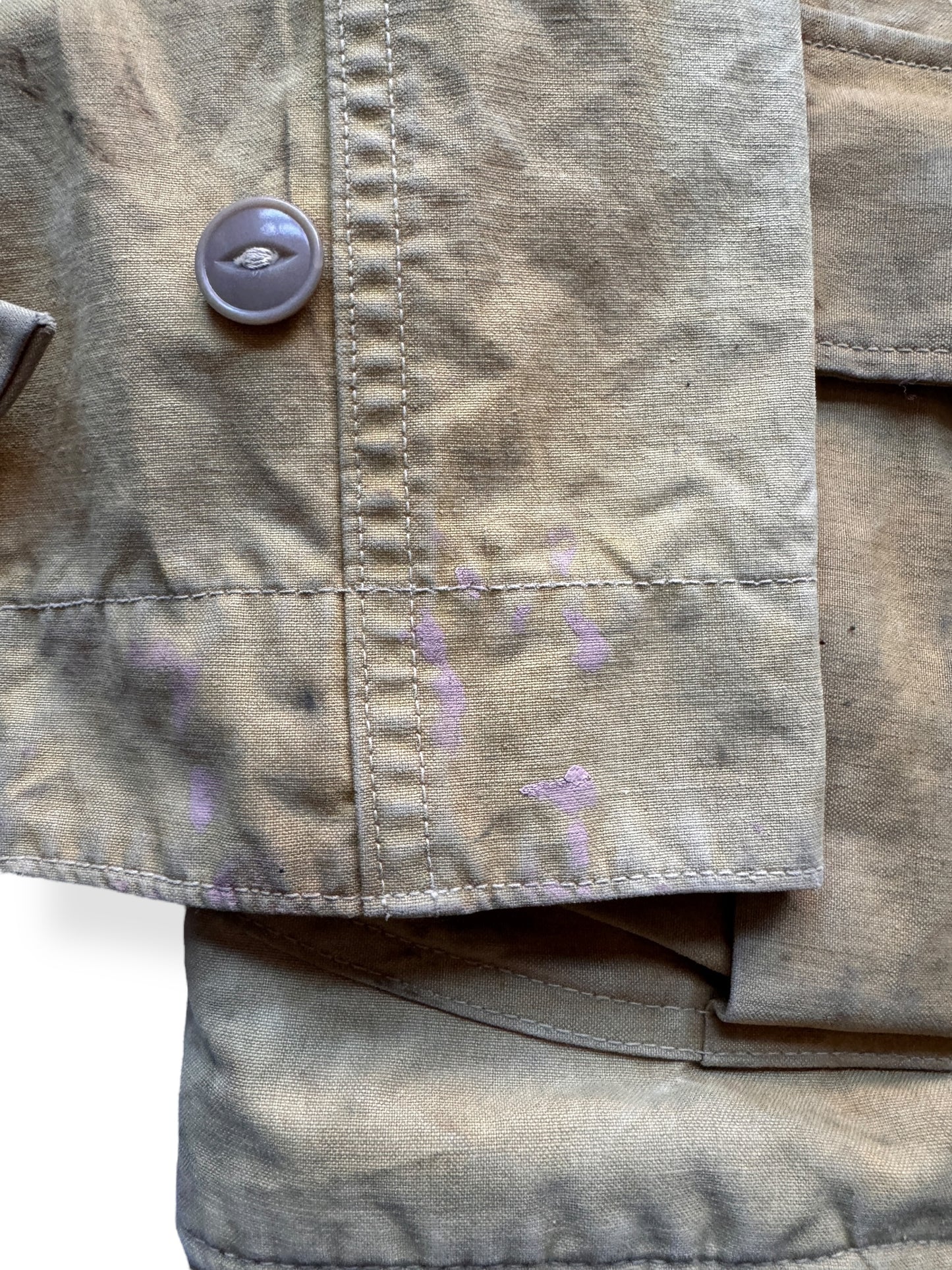 Stains on Vintage Hinson's Bodyguard Hunting Jacket SZ 42