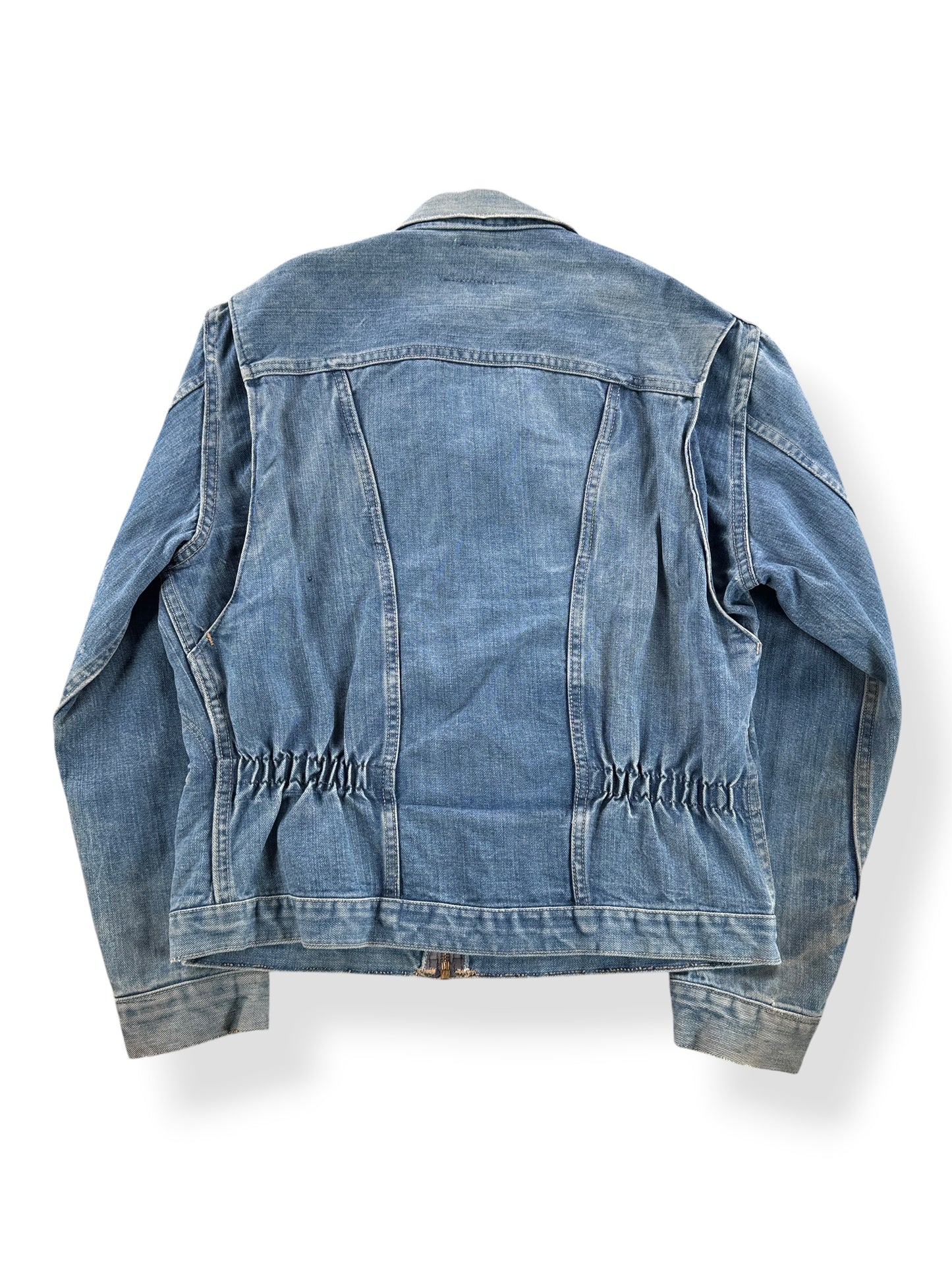 Back of Vintage 50's Wrangler Blue Bell Denim Jacket SZ M