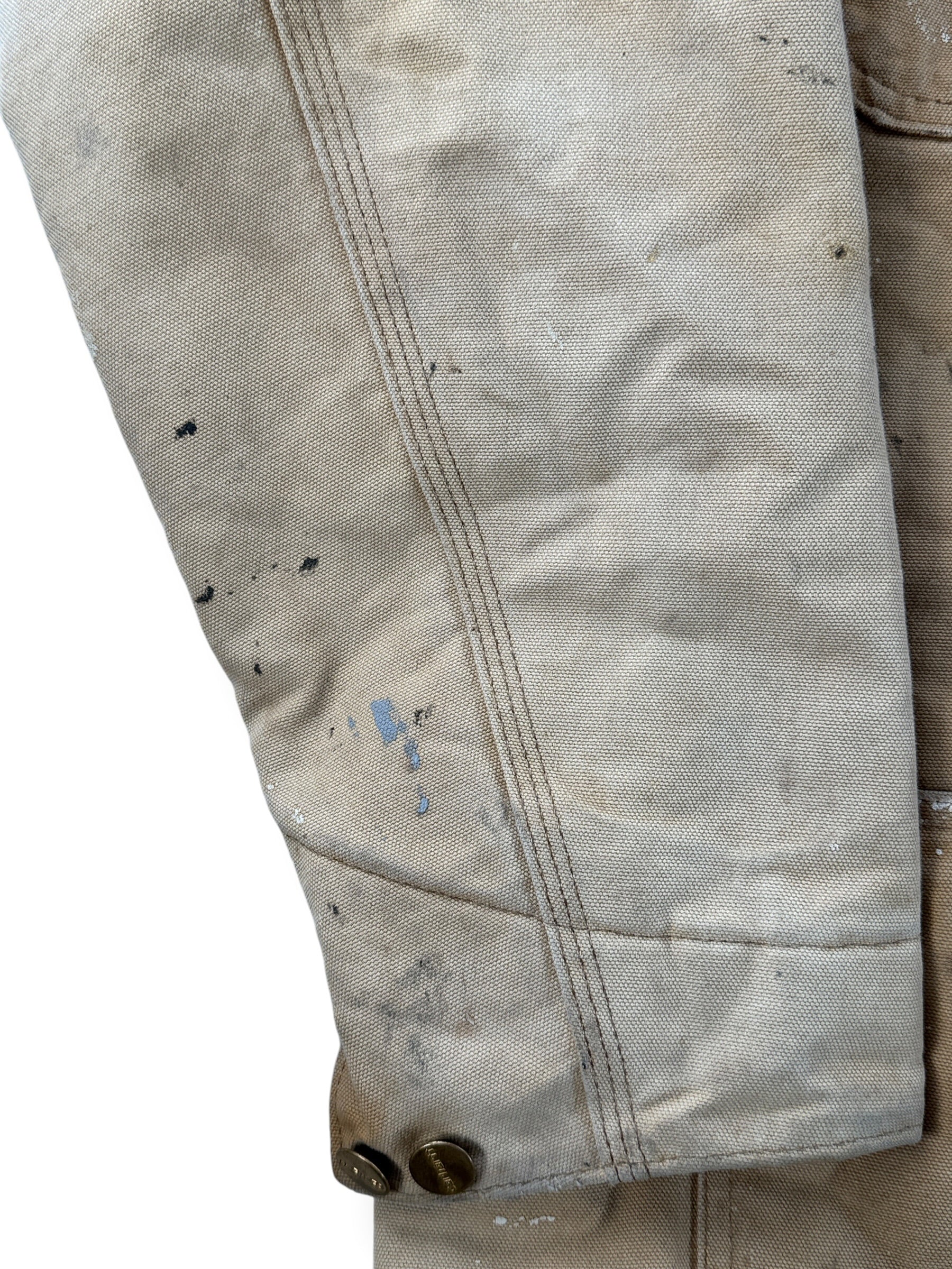Paint on Vintage Carhartt Paint Splattered Chore Coat SZ XL