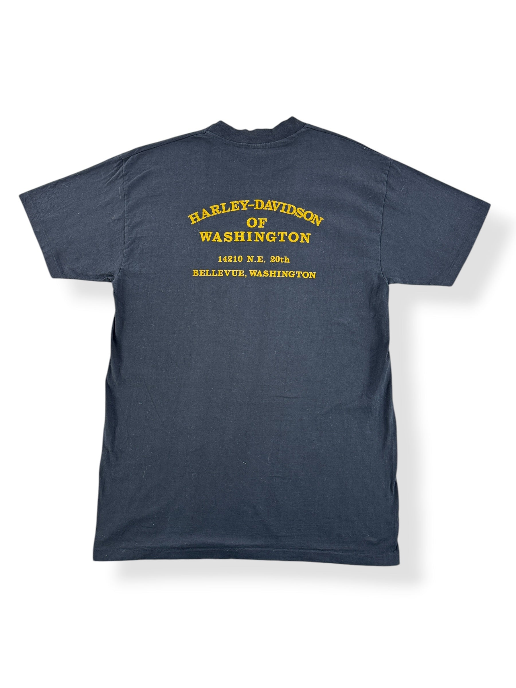 Back of Vintage Harley Davidson Legends Tee Yellow SZ XL (Fits L)
