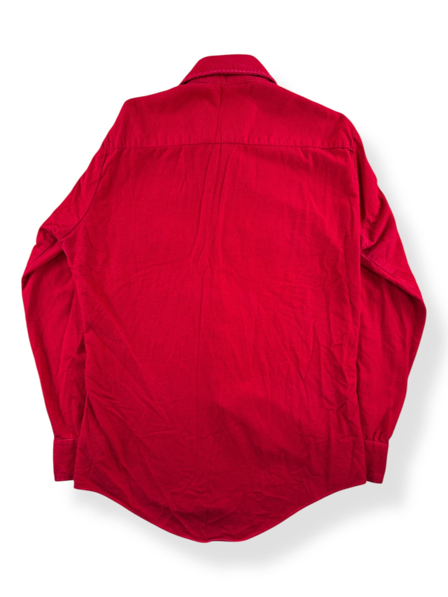 Back of Vintage Red Cotton Chamois Shirt SZ M