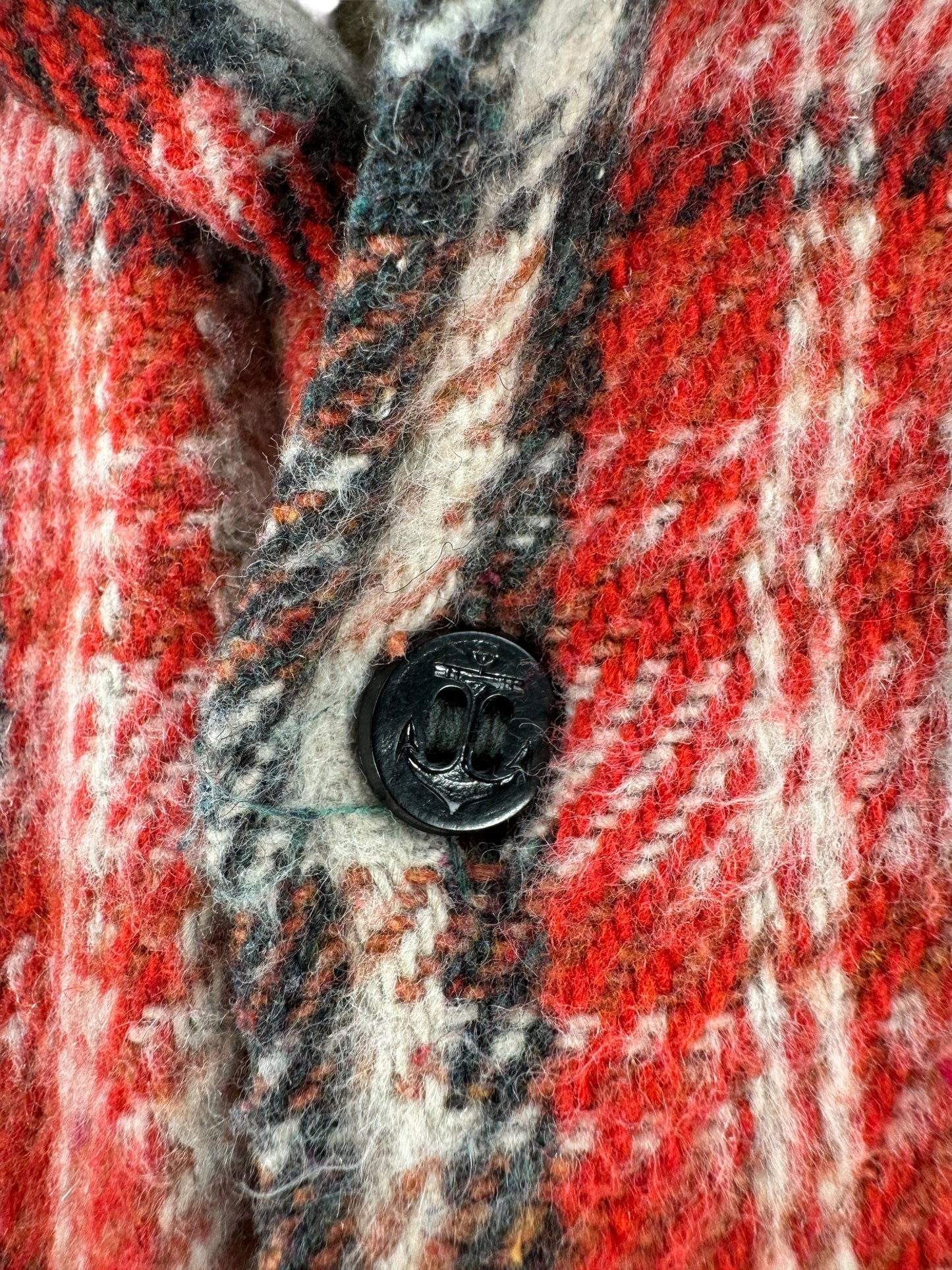 Button on Vintage Kmart CPO Wool Flannel Coat SZ S