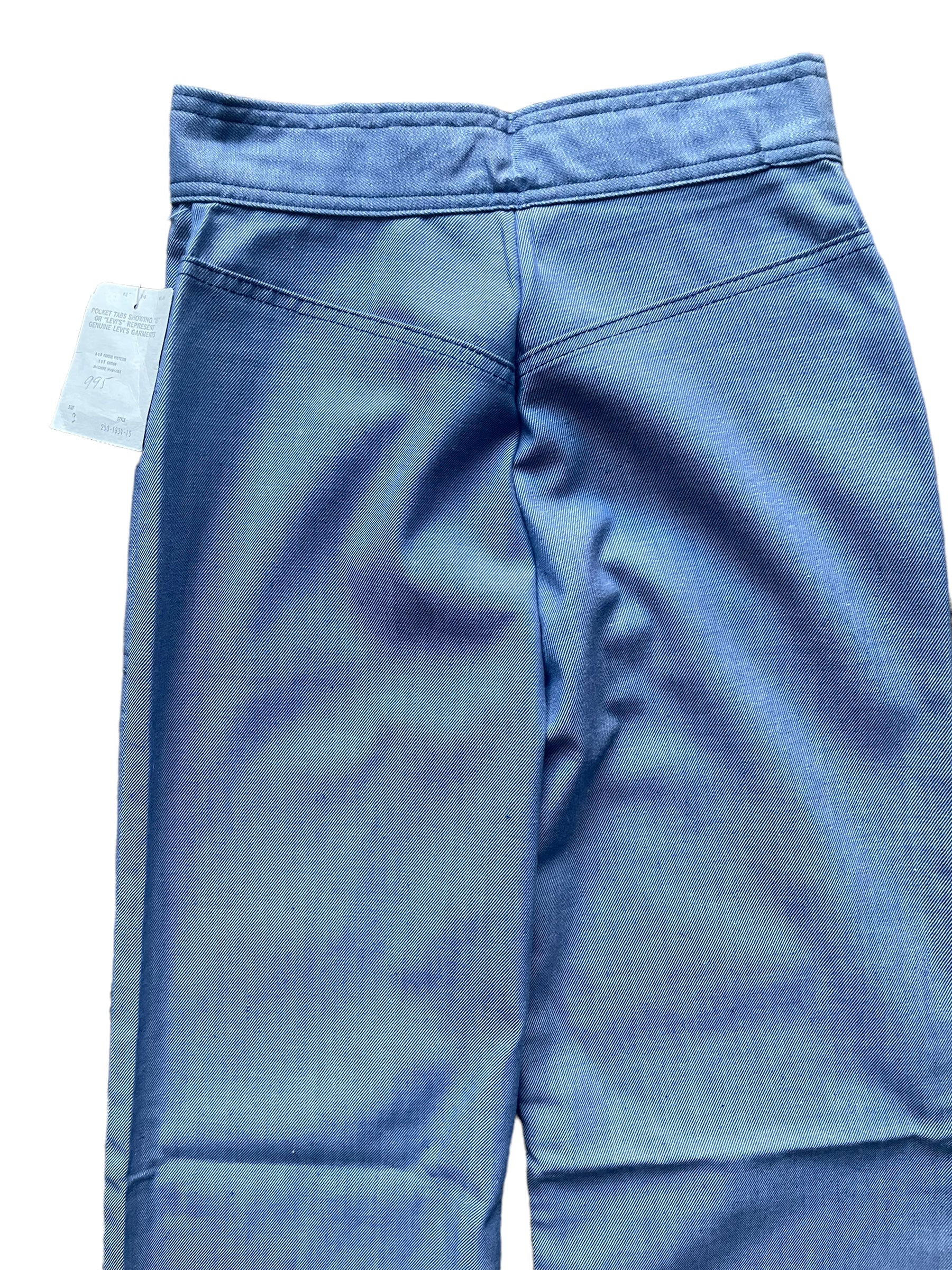 Back waist view of Vintage 1970s Deadstock Levi's Wide Leg Trousers W25 | Barn Owl Vintage Seattle | Vintage Denim