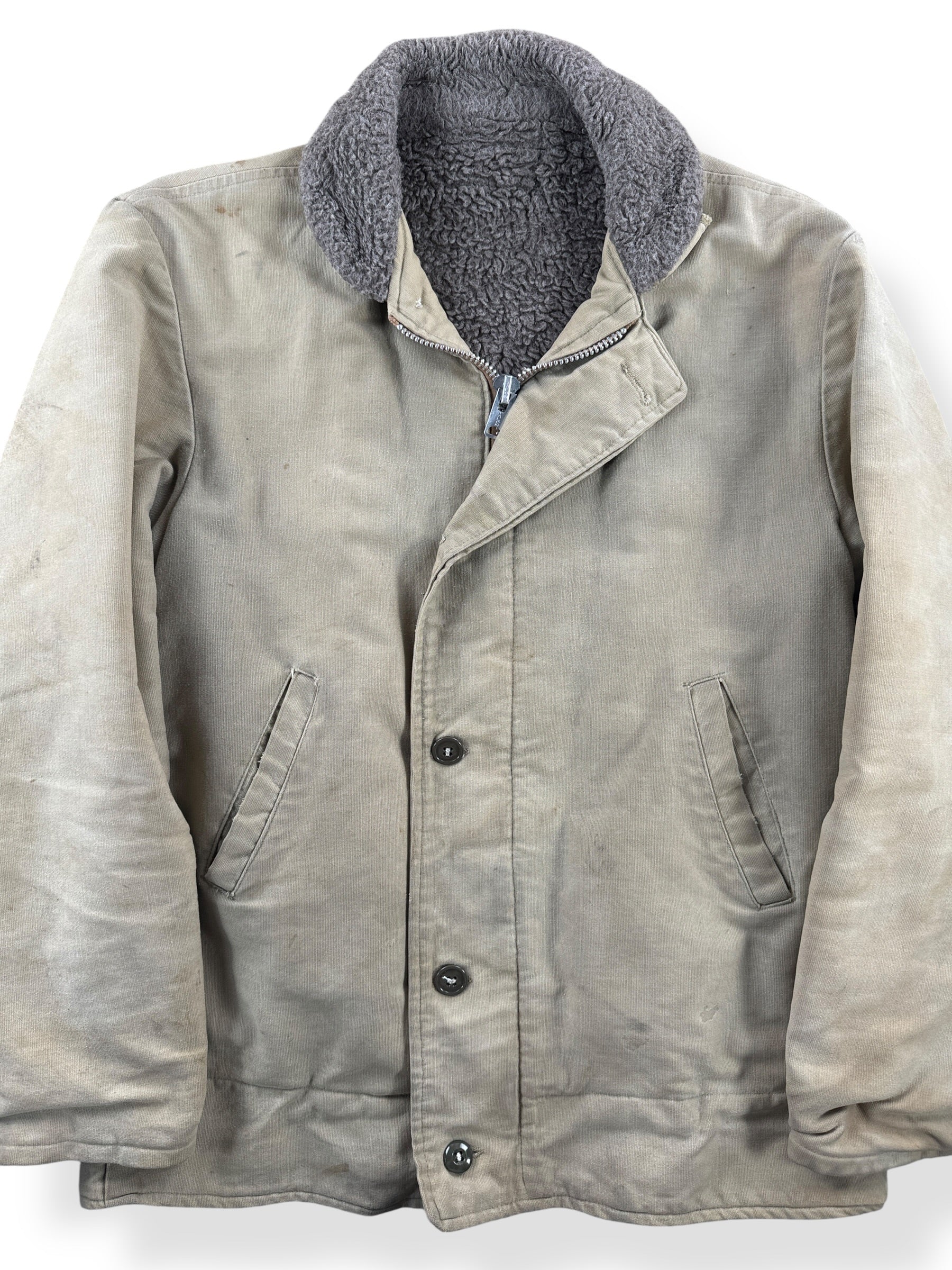 Front Close Up of Vintage Civilian Deck Jacket SZ L