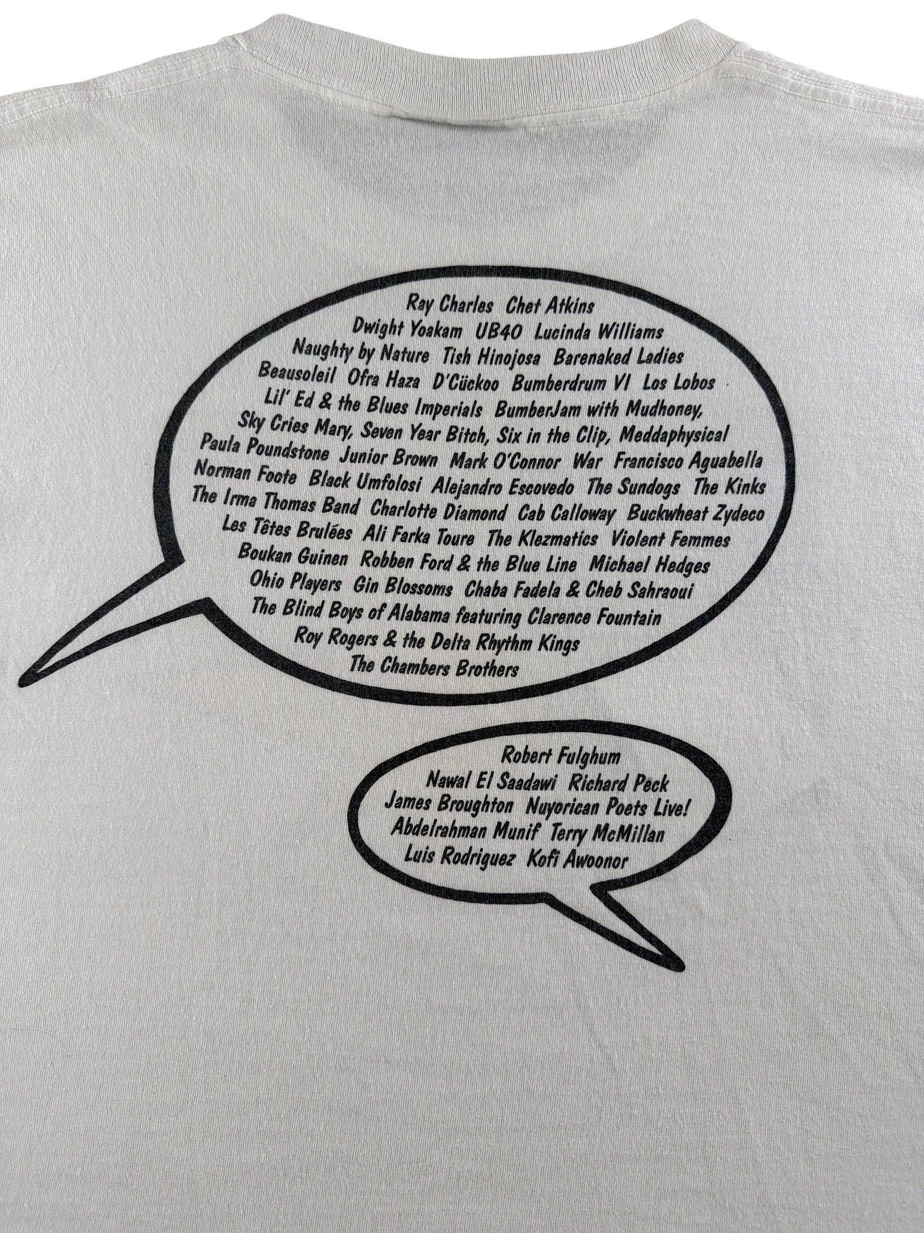 Back Graphic of Vintage Bumbershoot Volunteer Tee SZ L