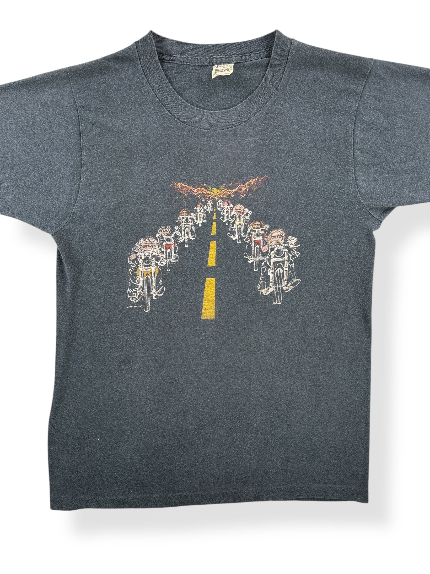 Front Close Up of Vintage Nasty's Custom Cycles Las Vegas Tee SZ M