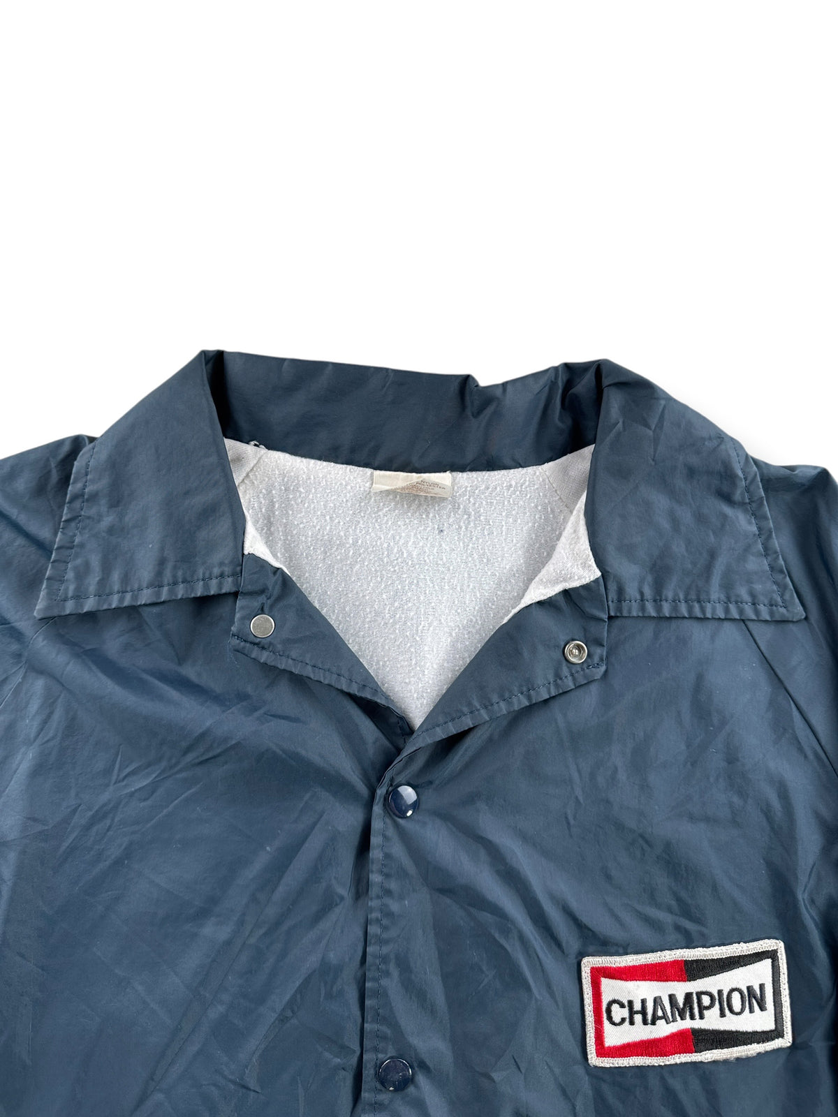 Collar on Vintage Champion Spark Plug Windbreaker SZ XL