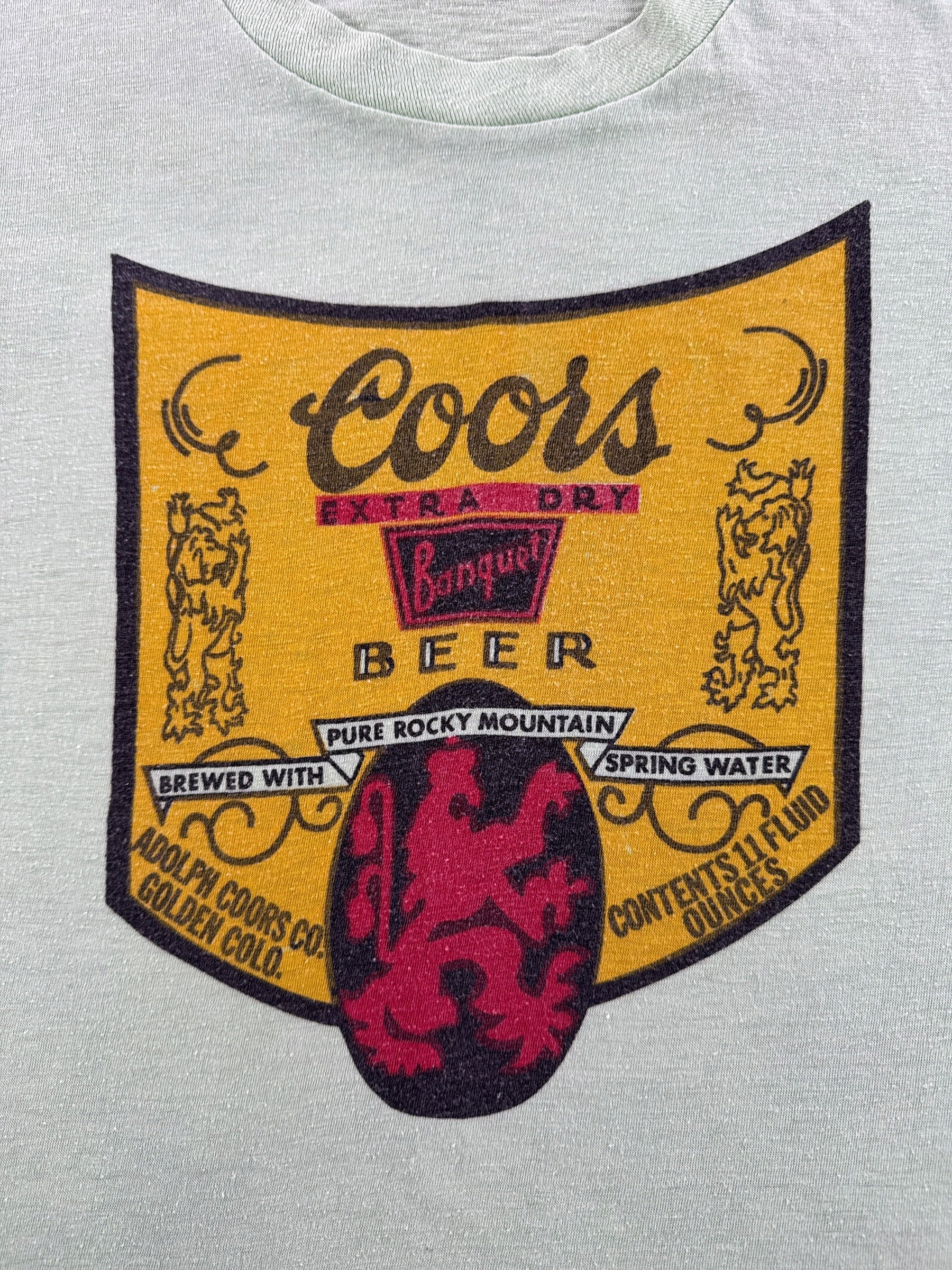 Graphic of Vintage 70's Coors Banquet Tee SZ M (fits XS)