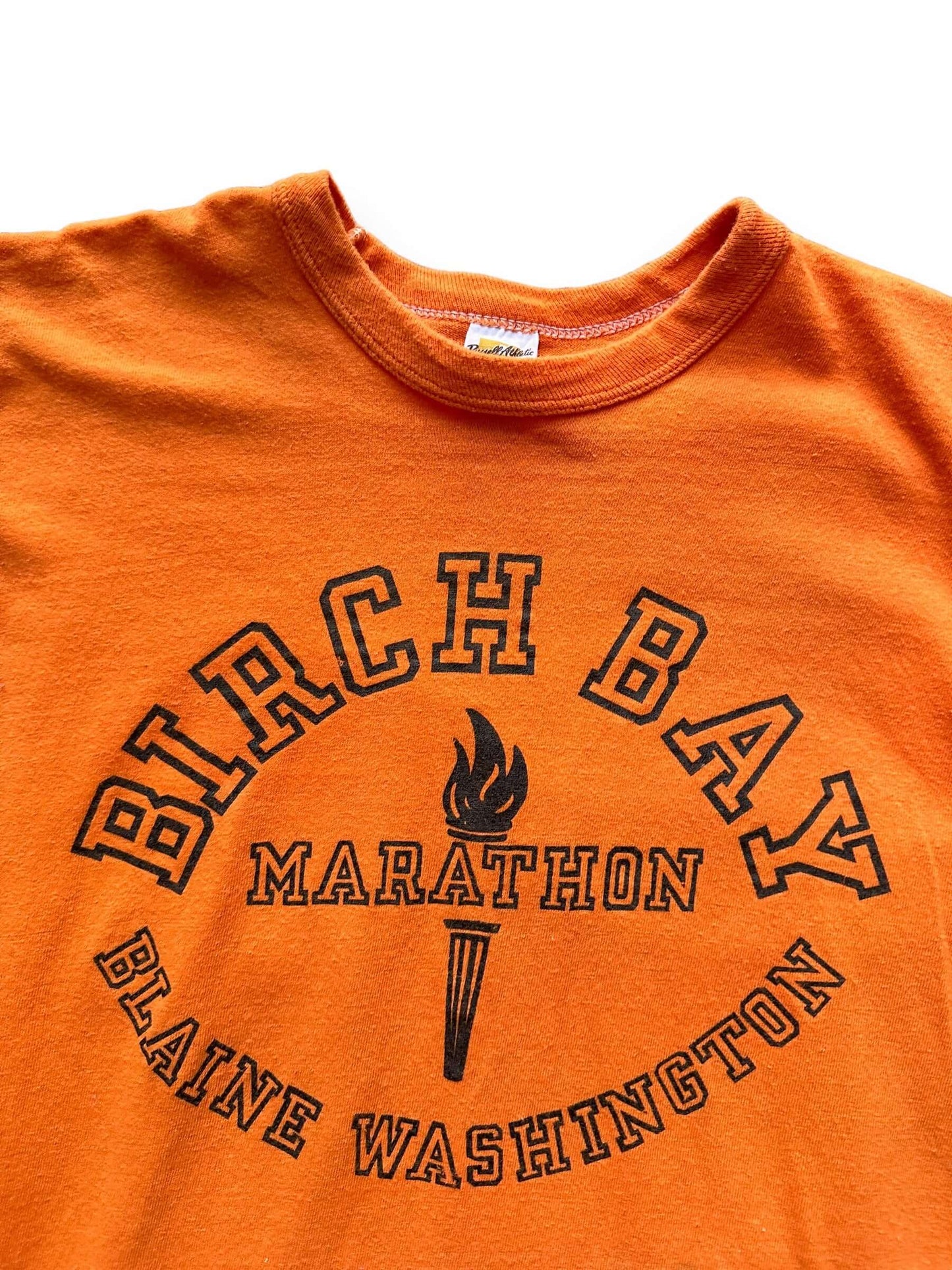 front close up of Vintage Birch Bay Marathon Tee SZ M