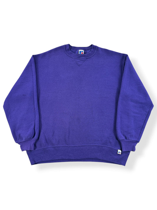 Front of Vintage Purple Russell Blank Crewneck SZ XL (Fits L)