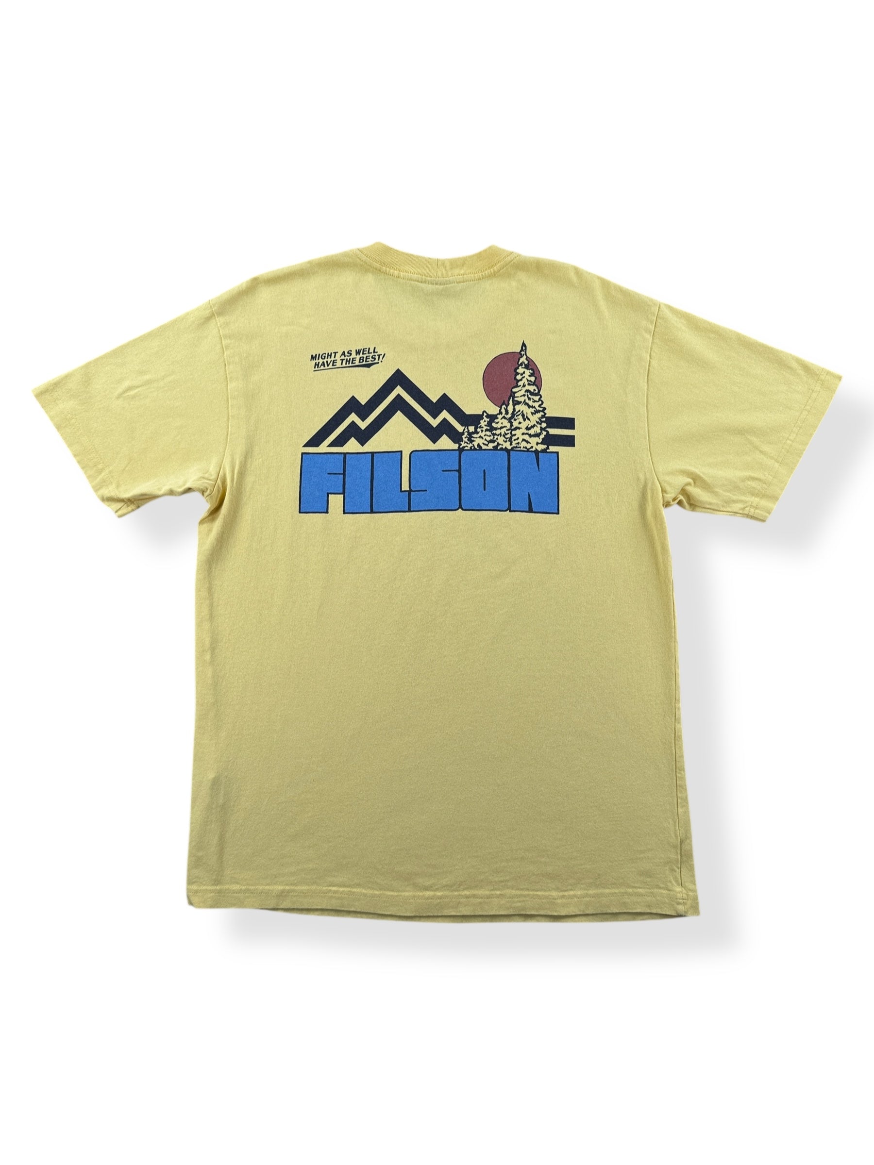 Back of Yellow Filson Frontier Graphic Tee SZ M