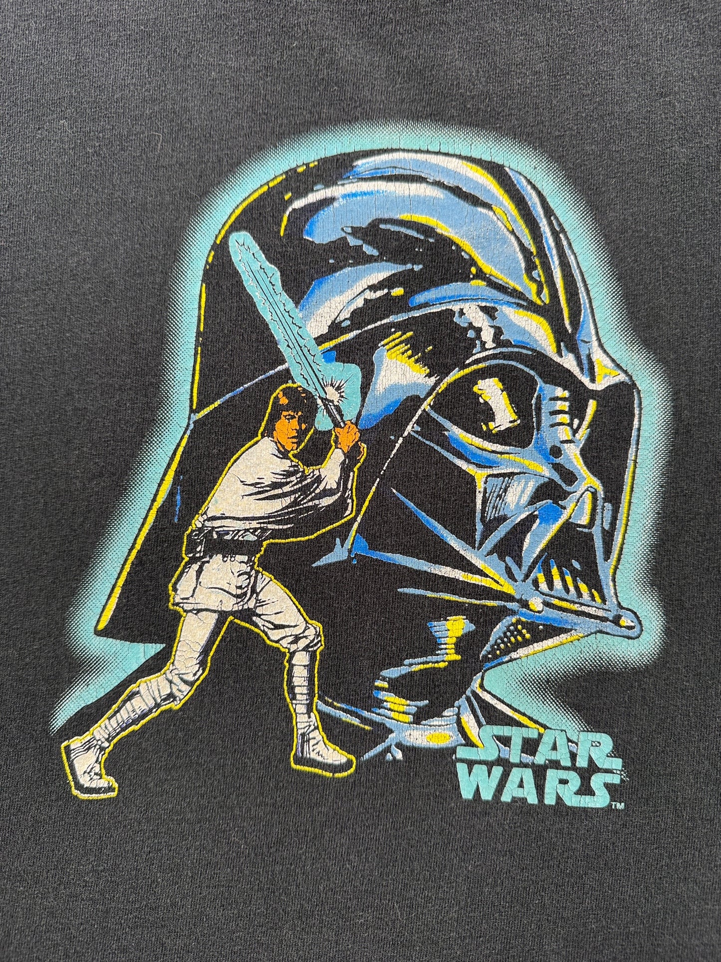 Graphic Vintage 80s Glow In The Dark Star Wars Tee SZ S