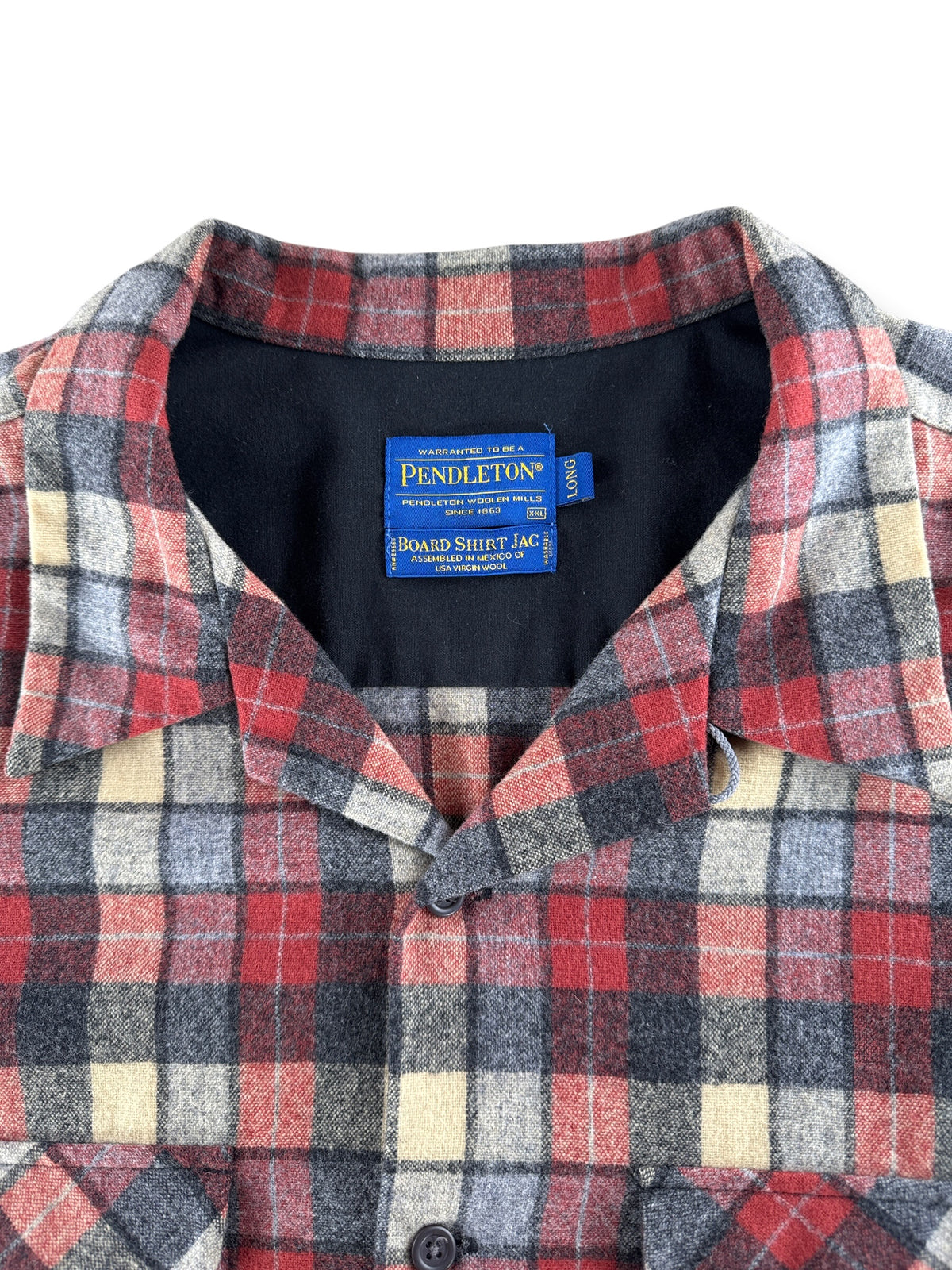 Tag on Pendleton Lodge Board Shirt Jac SZ XXL Long