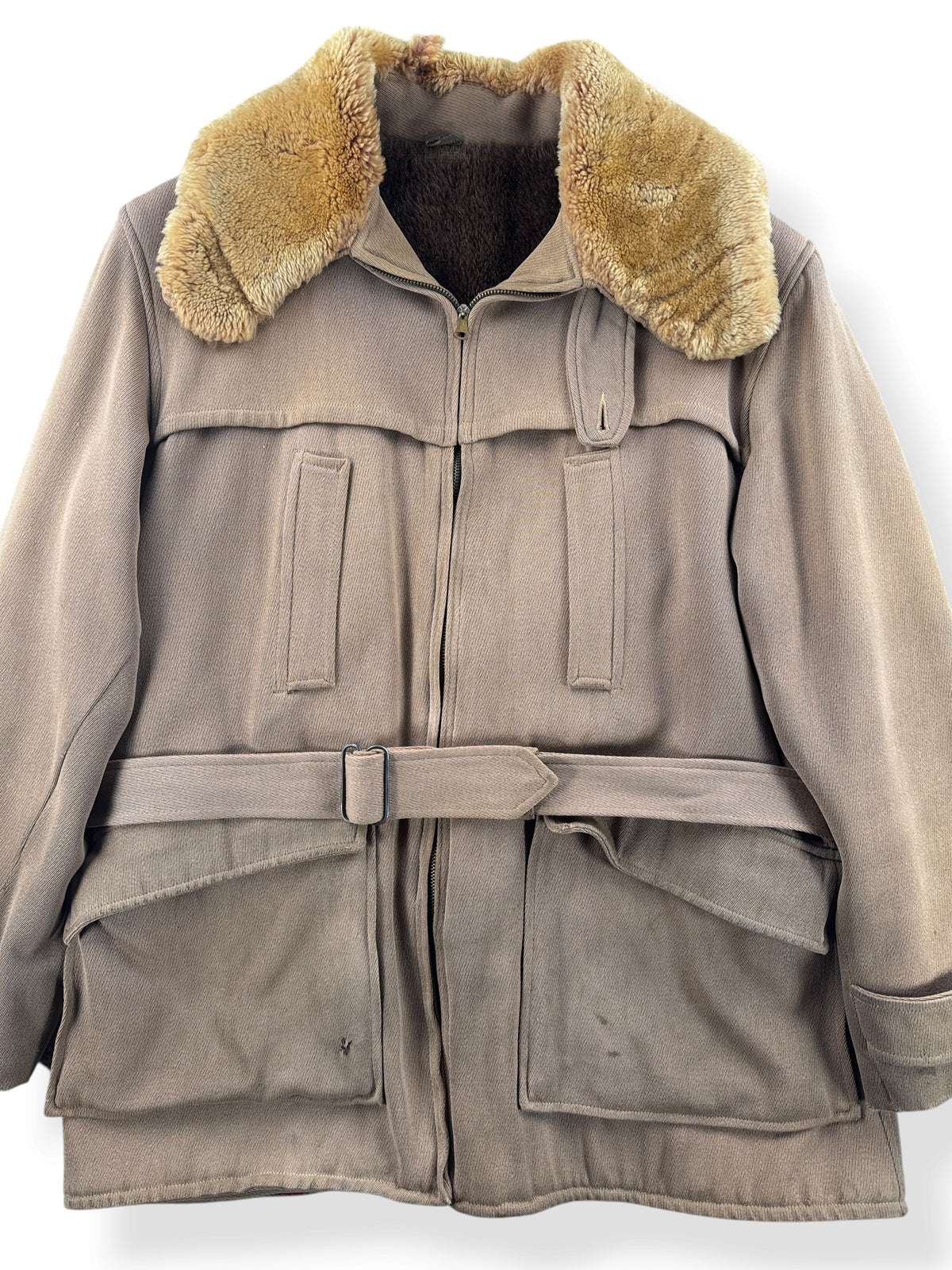 Close-up of Vintage 40s JC Penny Sport Clad Calvary Twill Jacket SZ L