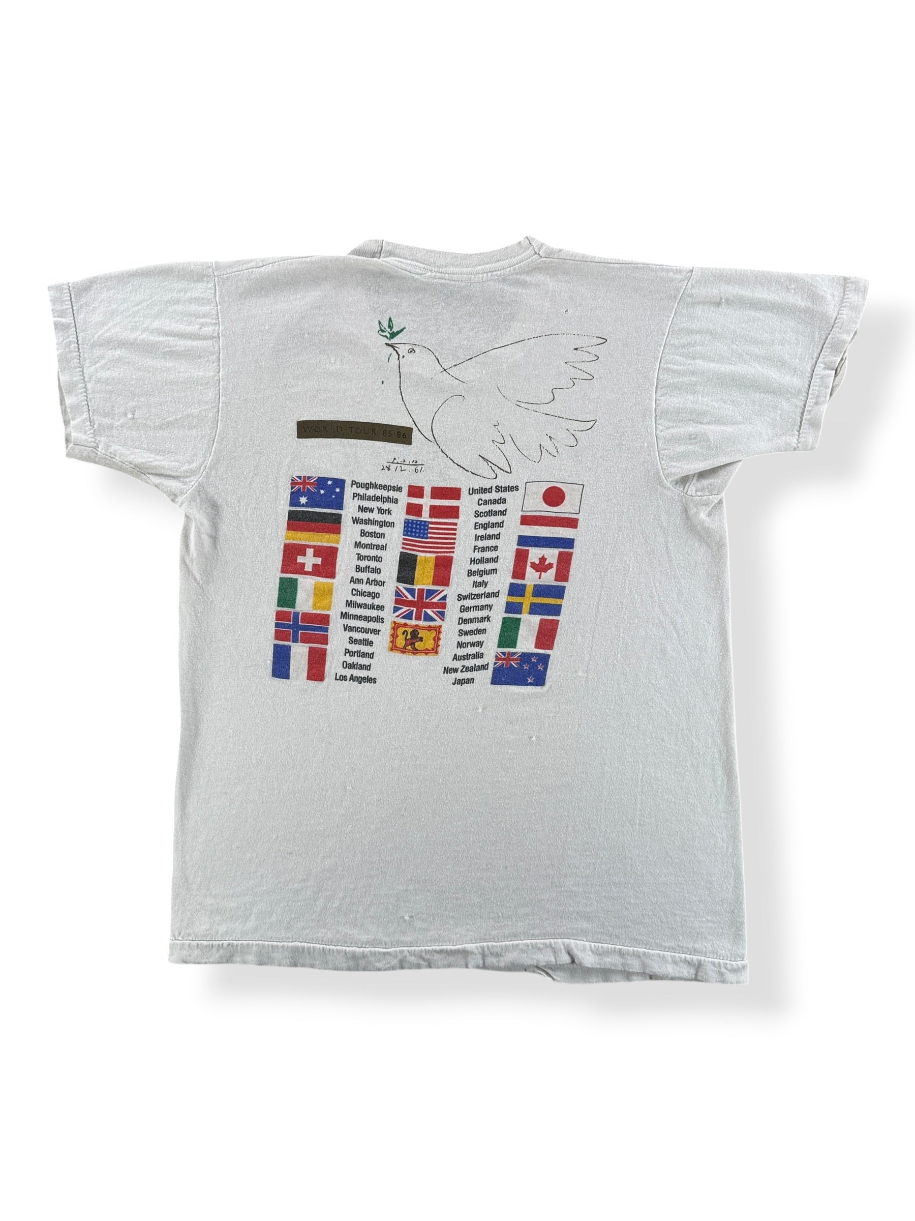 Back of Vintage Simple Minds 85/86 World Tour Tee SZ L (Fits S)