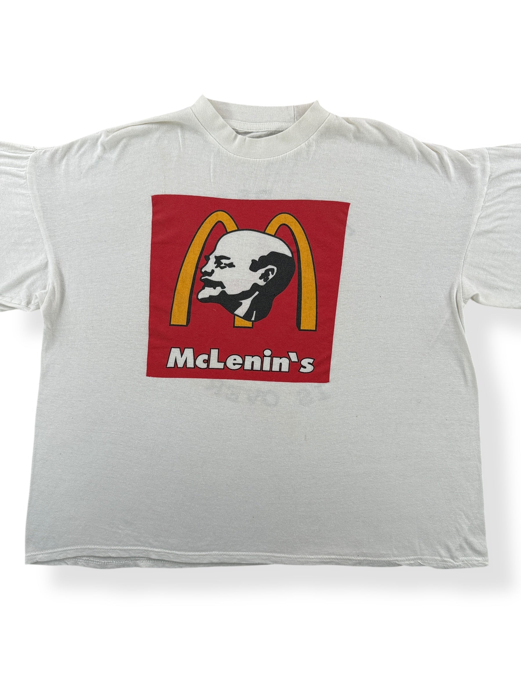 Front Close Up of Vintage McLenins Tee SZ XL