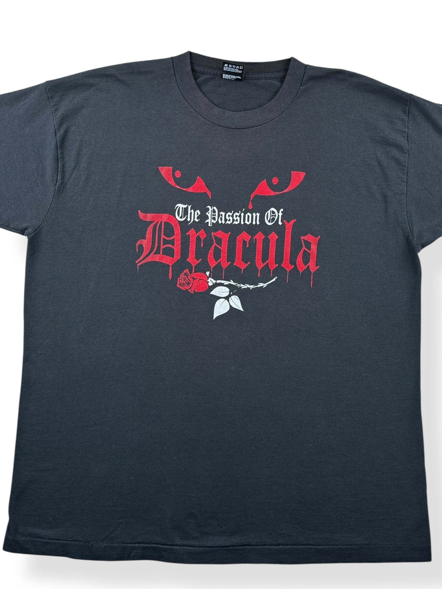 Front Close Up of Vintage The Passion of Dracula Tee SZ XL
