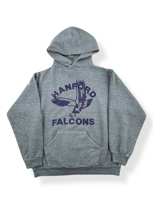 Front of Vintage Hanford Falcons Russell Hoodie SZ M