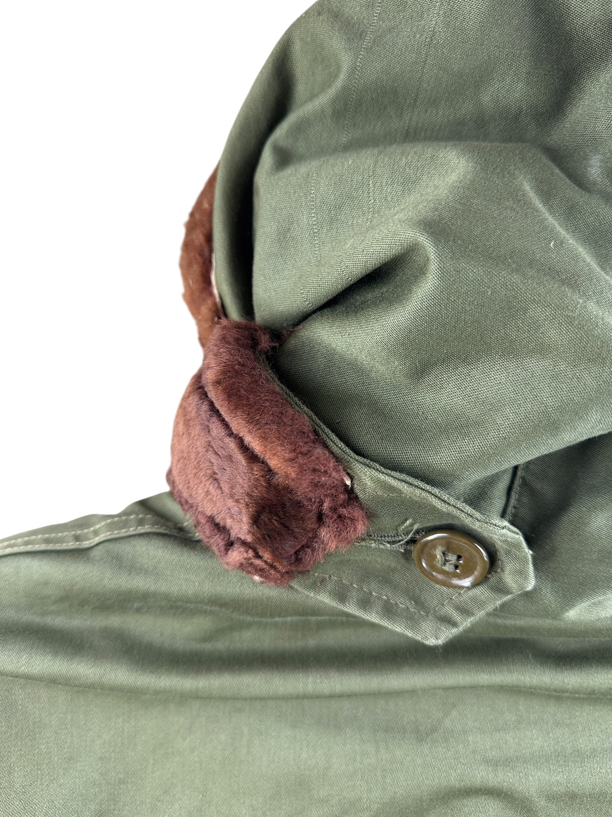 Back of hood on Vintage B-9 Civilian Parka SZ 42