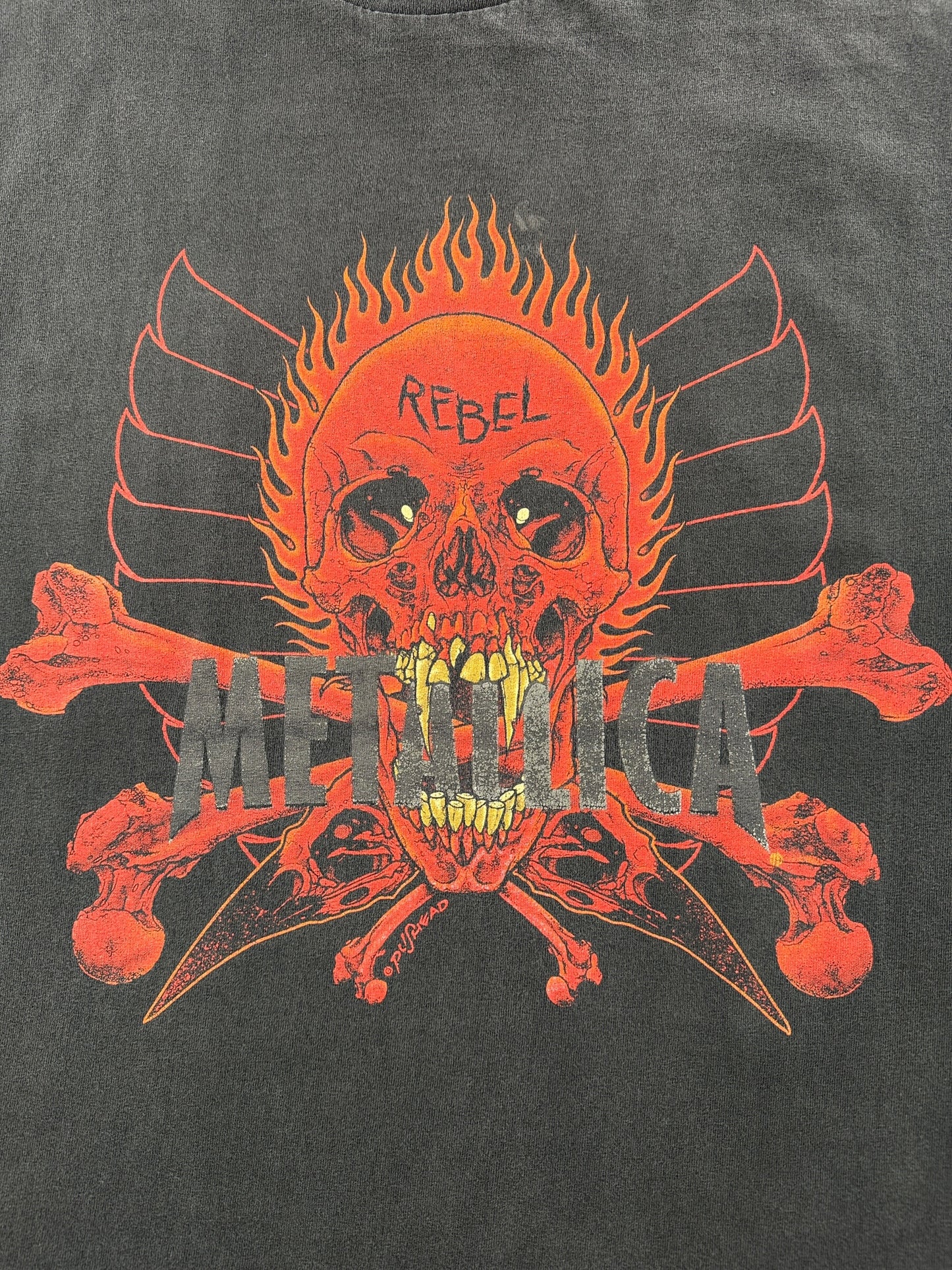Graphic of Vintage 90s Metallica Pushead Cutoff Tee SZ L