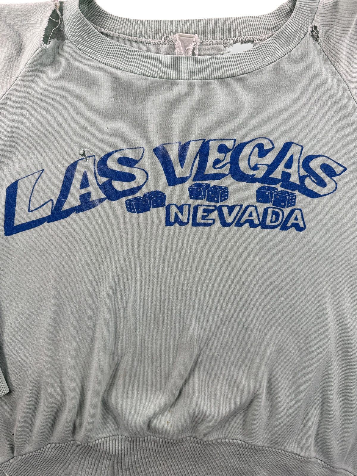 Front graphic on Vintage 70s Las Vegas Crewneck SZ L - AS IS
