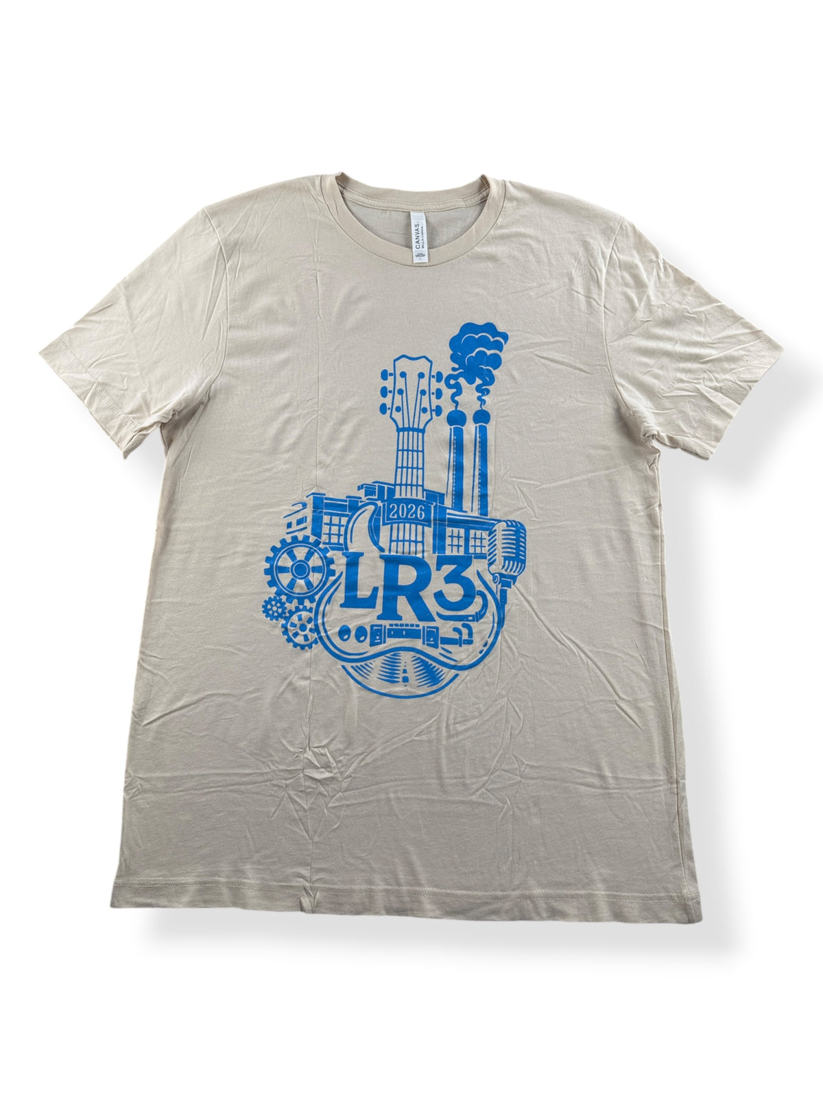 Front of blue Lot Rock Tee