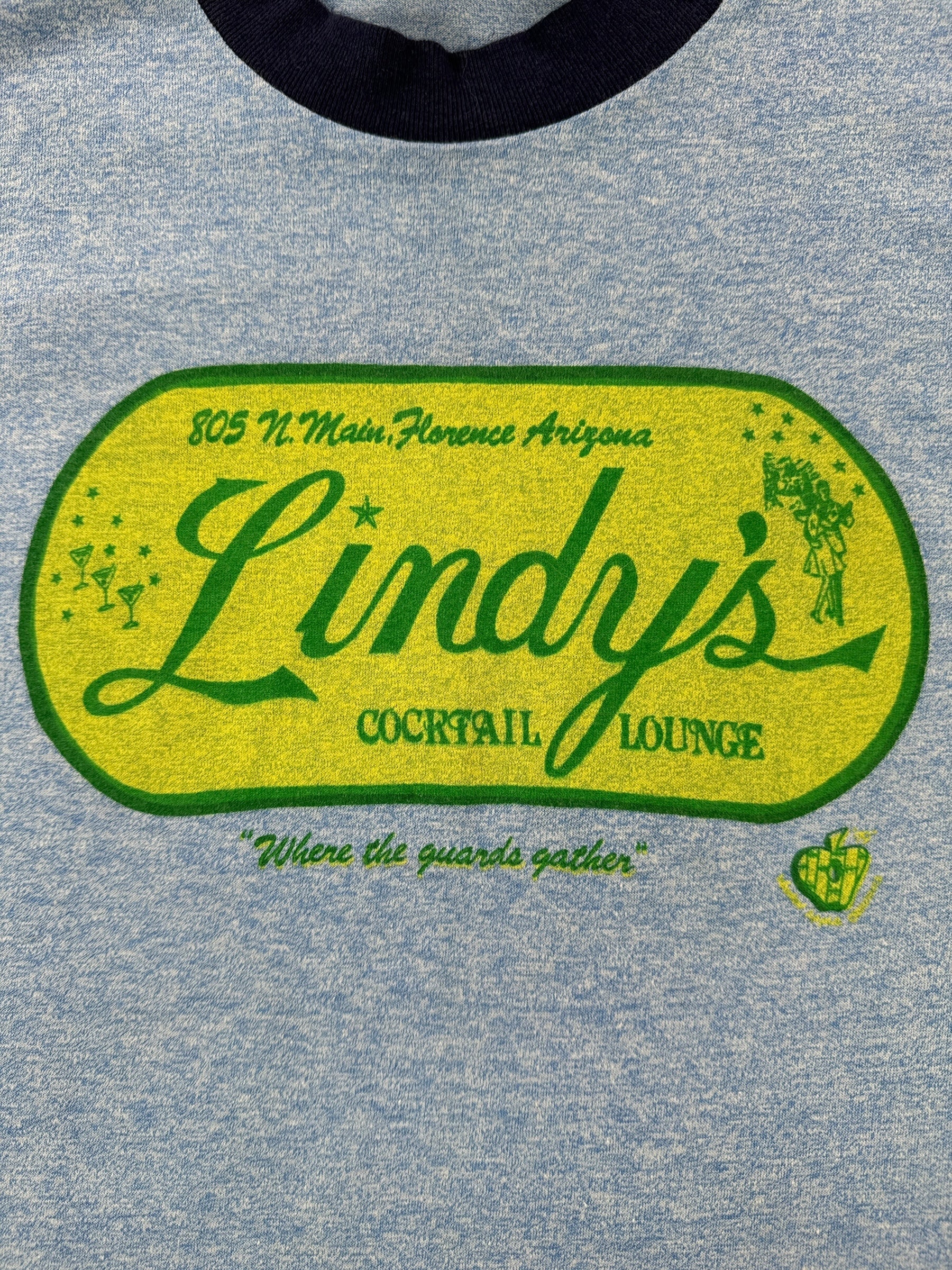 Graphic of Vintage Lindy's Cocktail Lounge Ringer Tee SZ XS