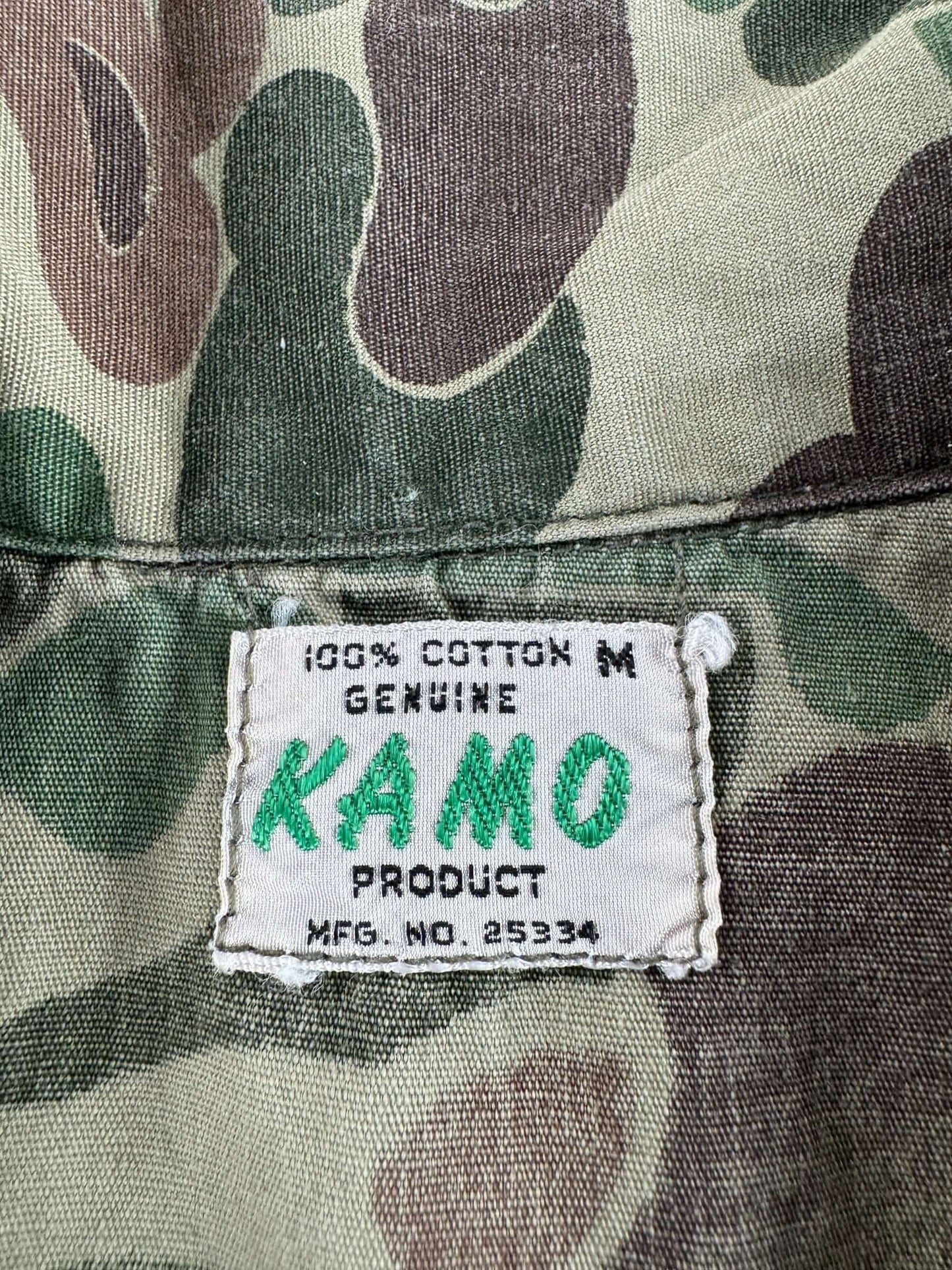 Label on Vintage Kamo Chore Coat SZ M