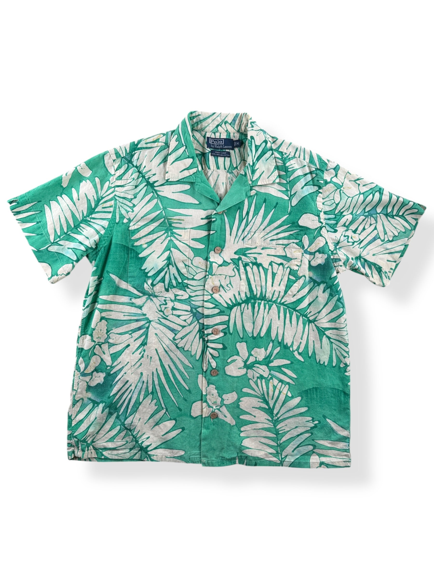 Front of Vintage Polo Aloha Shirt SZ M