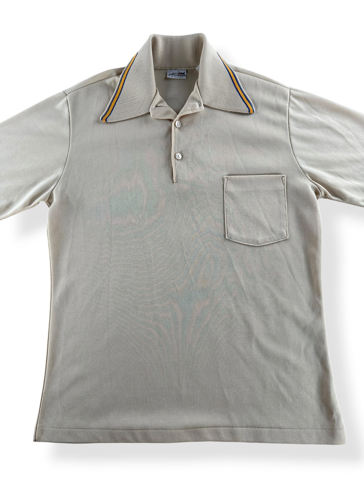 Close-up of Vintage Edwards Polyester Polo Shirt SZ M