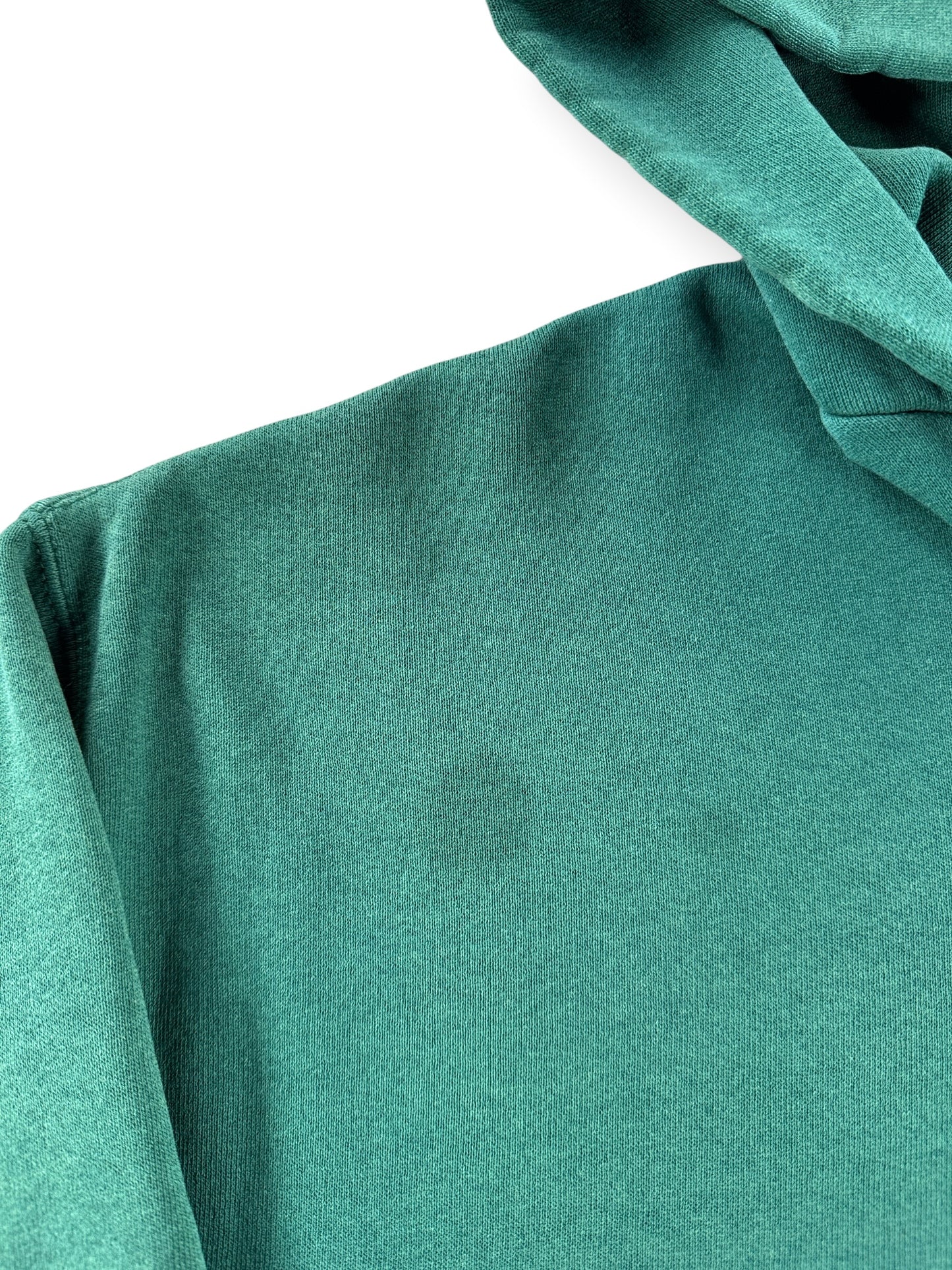 Stain on Vintage Russell Athletic Green Zip Hoodie SZ L