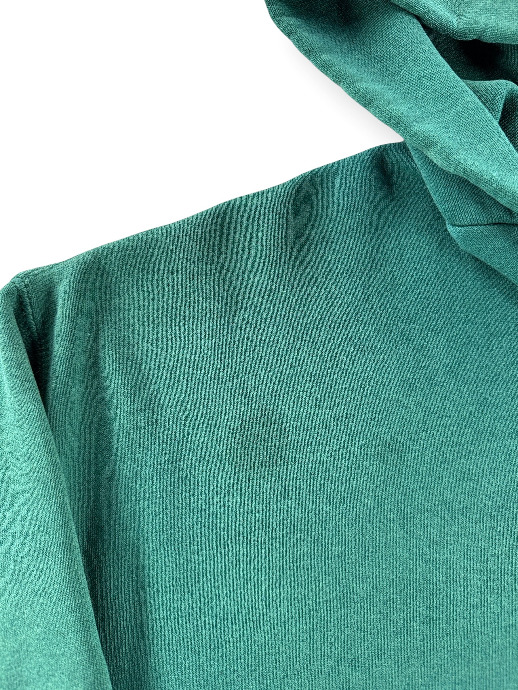 Stain on Vintage Russell Athletic Green Zip Hoodie SZ L