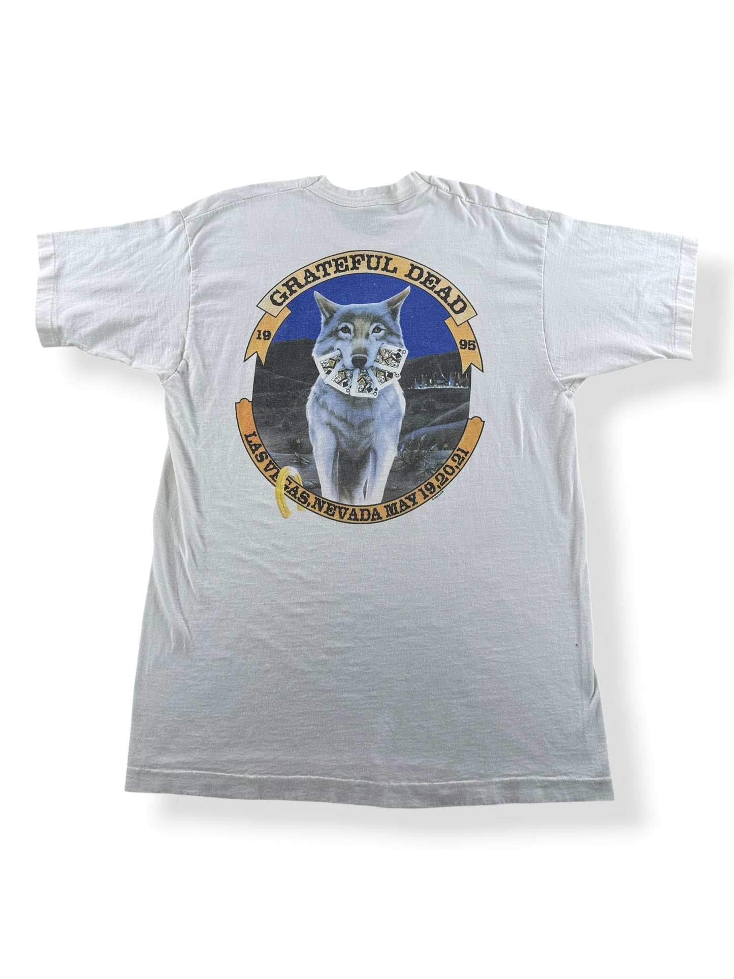 Back of Vintage 1995 Richard Biffle Grateful Dead Las Vegas Tour Tee SZ XL