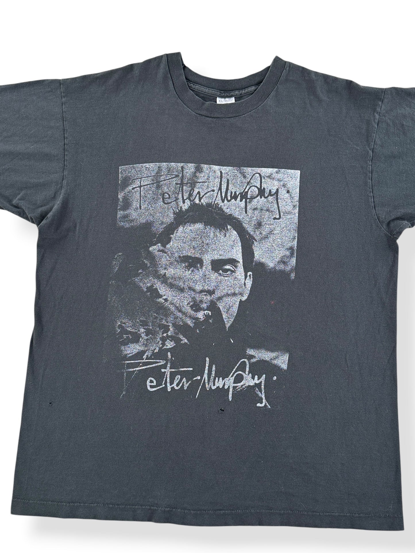 Front Close Up of Vintage '92 Peter Murphy Tour Tee SZ XL