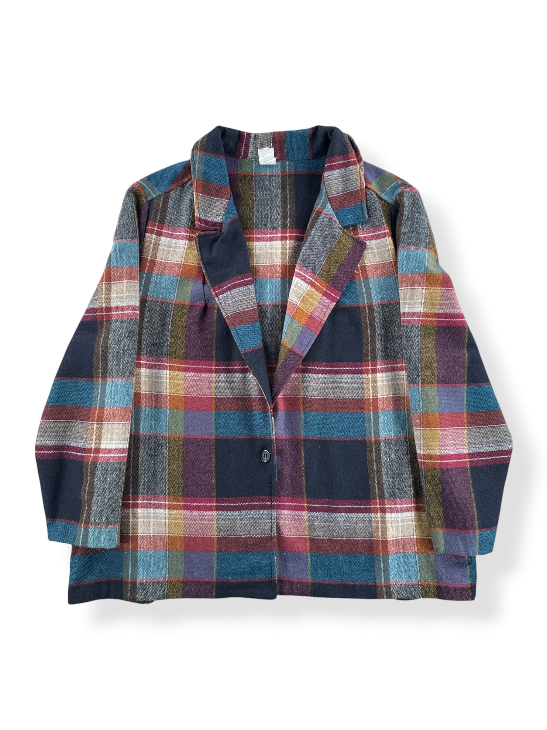 Front of Vintage Plaid Sport Coat SZ L